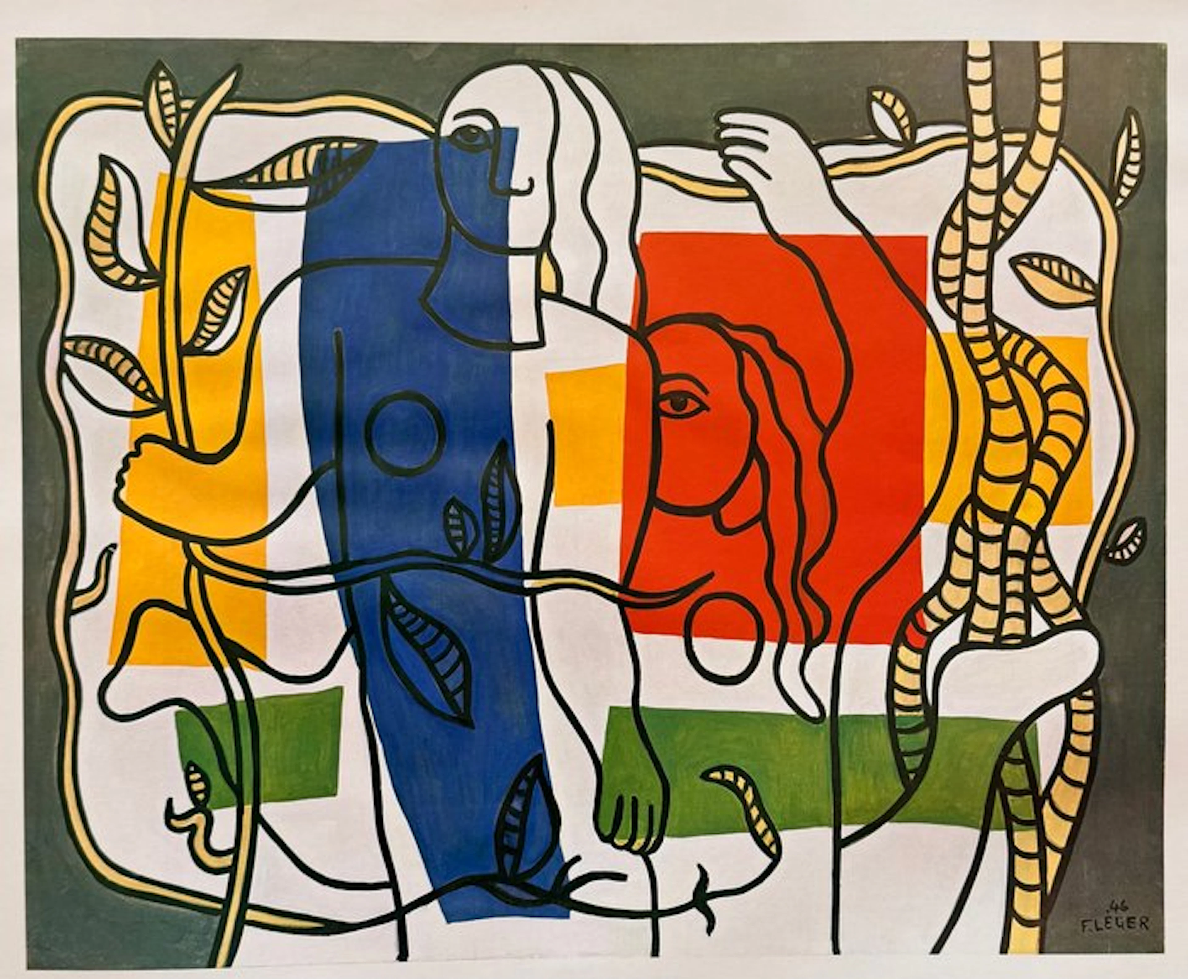 Fernand Léger (1881-1955) - Les Deux Femmes Aux Fleurs