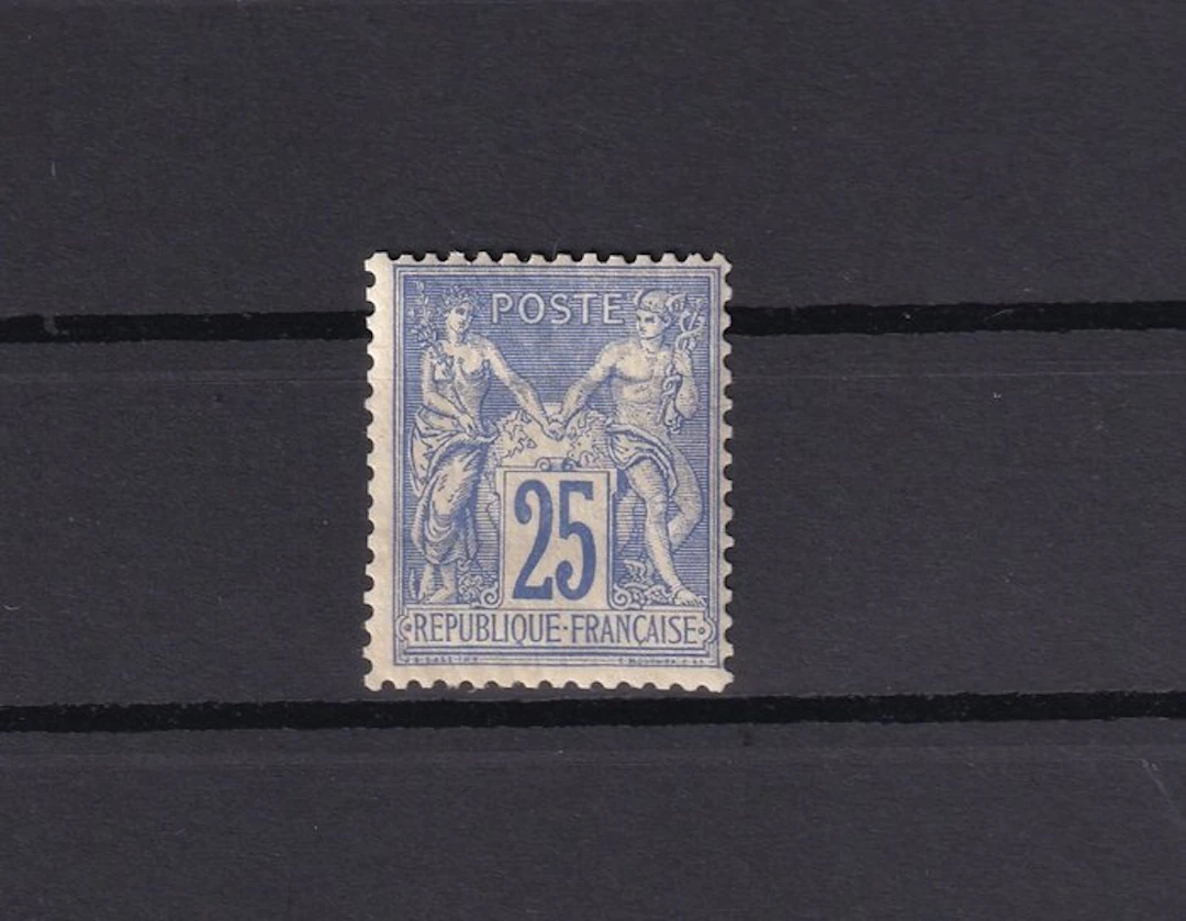 France 1876 - Superb Sage 25 cts ultramarine type II - Yvert n°78
