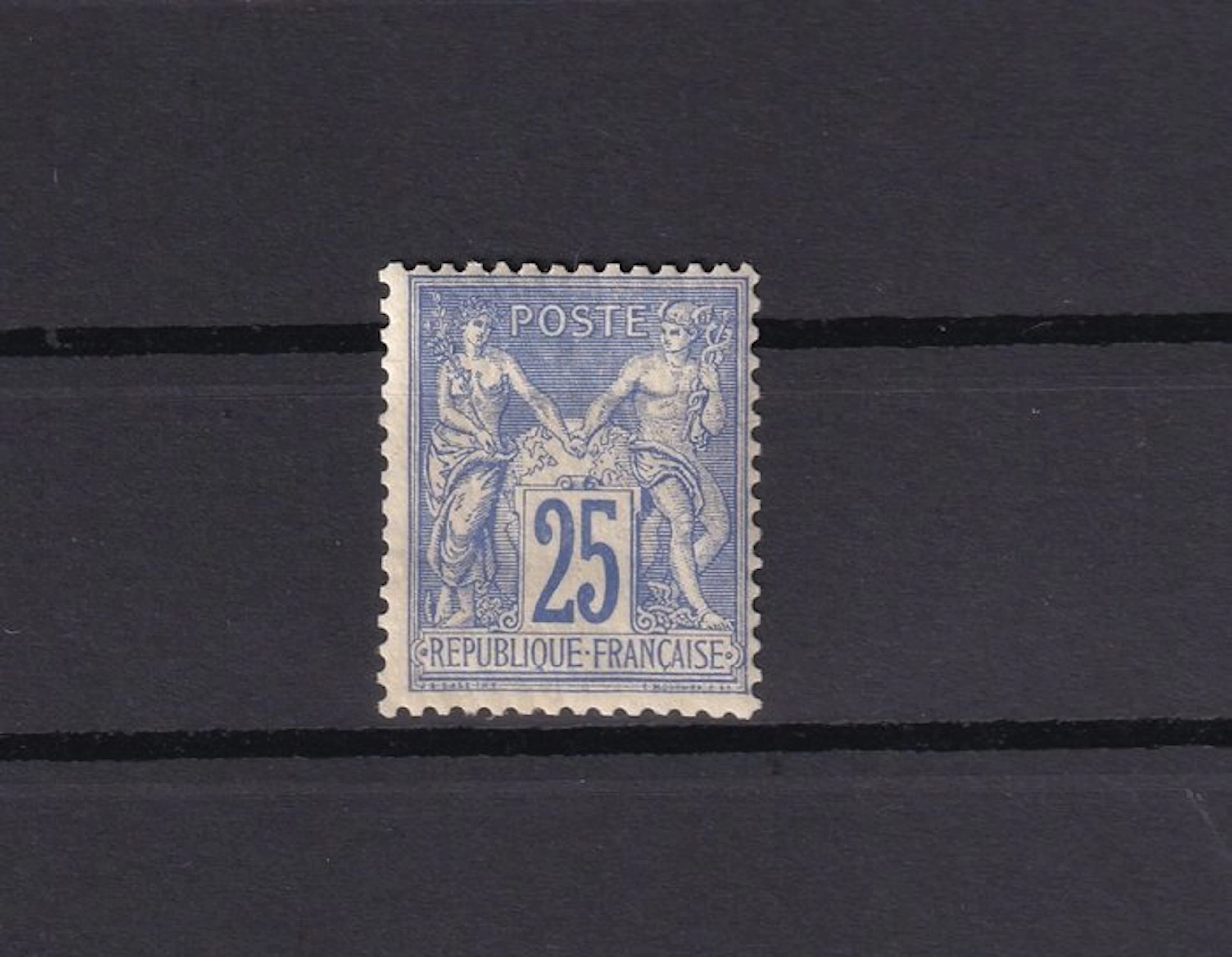 France 1876 - Superb Sage 25 cts ultramarine type II - Yvert n°78
