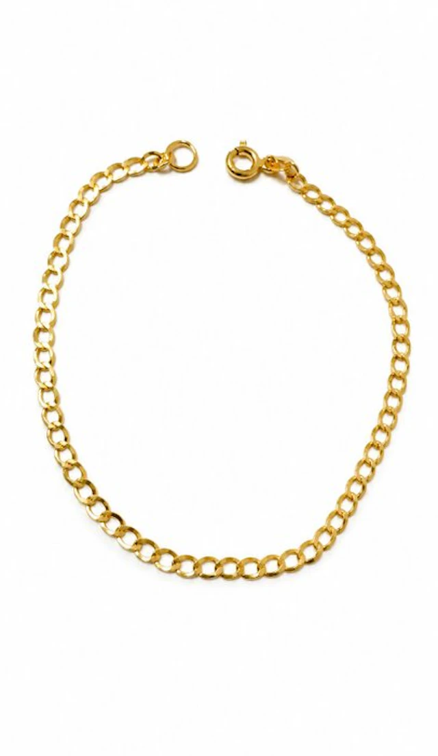 No reserve price - Bracelet - 18 kt. Yellow gold - Gourmette 19 cm 0.9/1 g