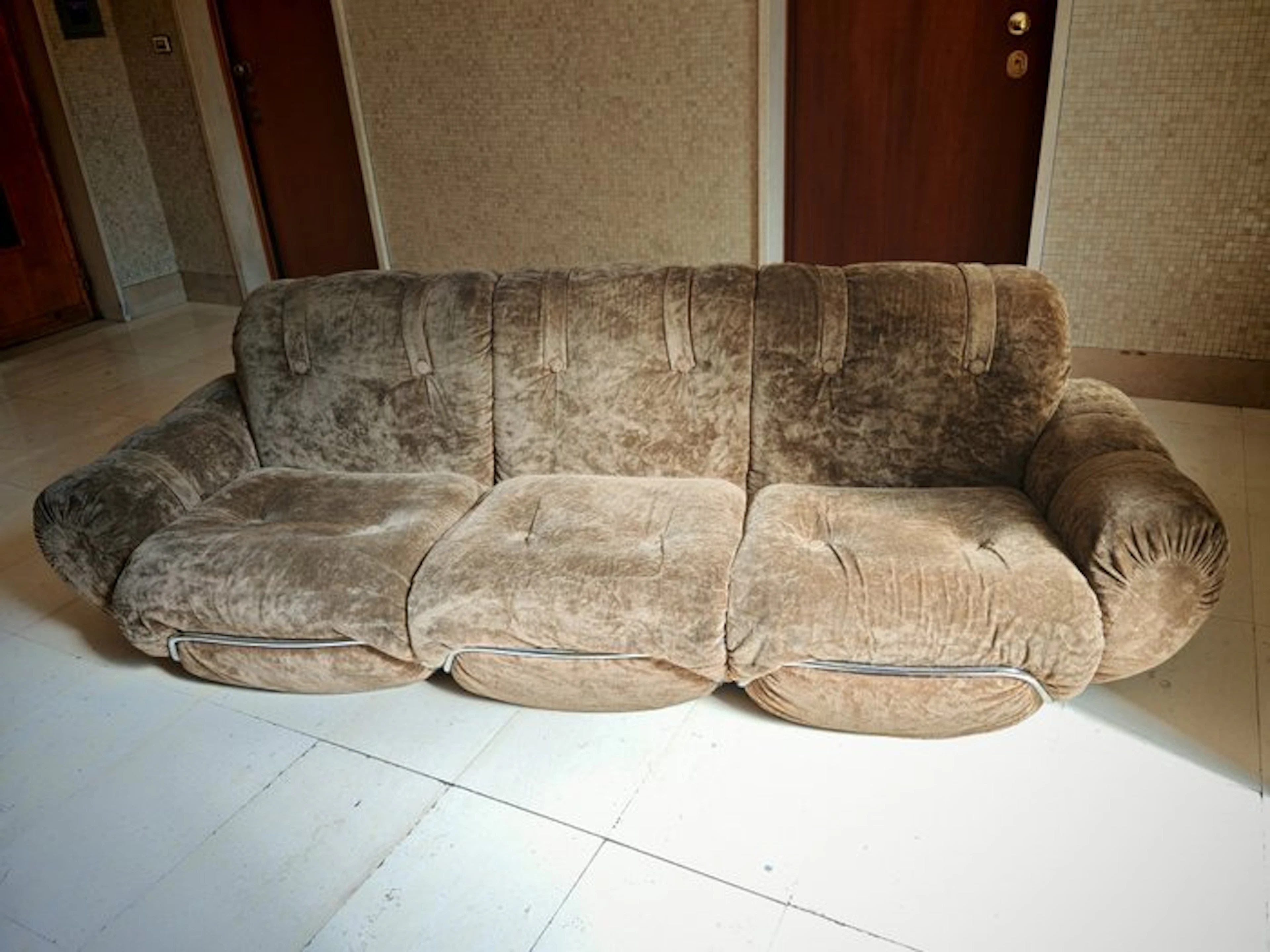 Seating group (3) - Velvet - Sofa +2 armchairs
