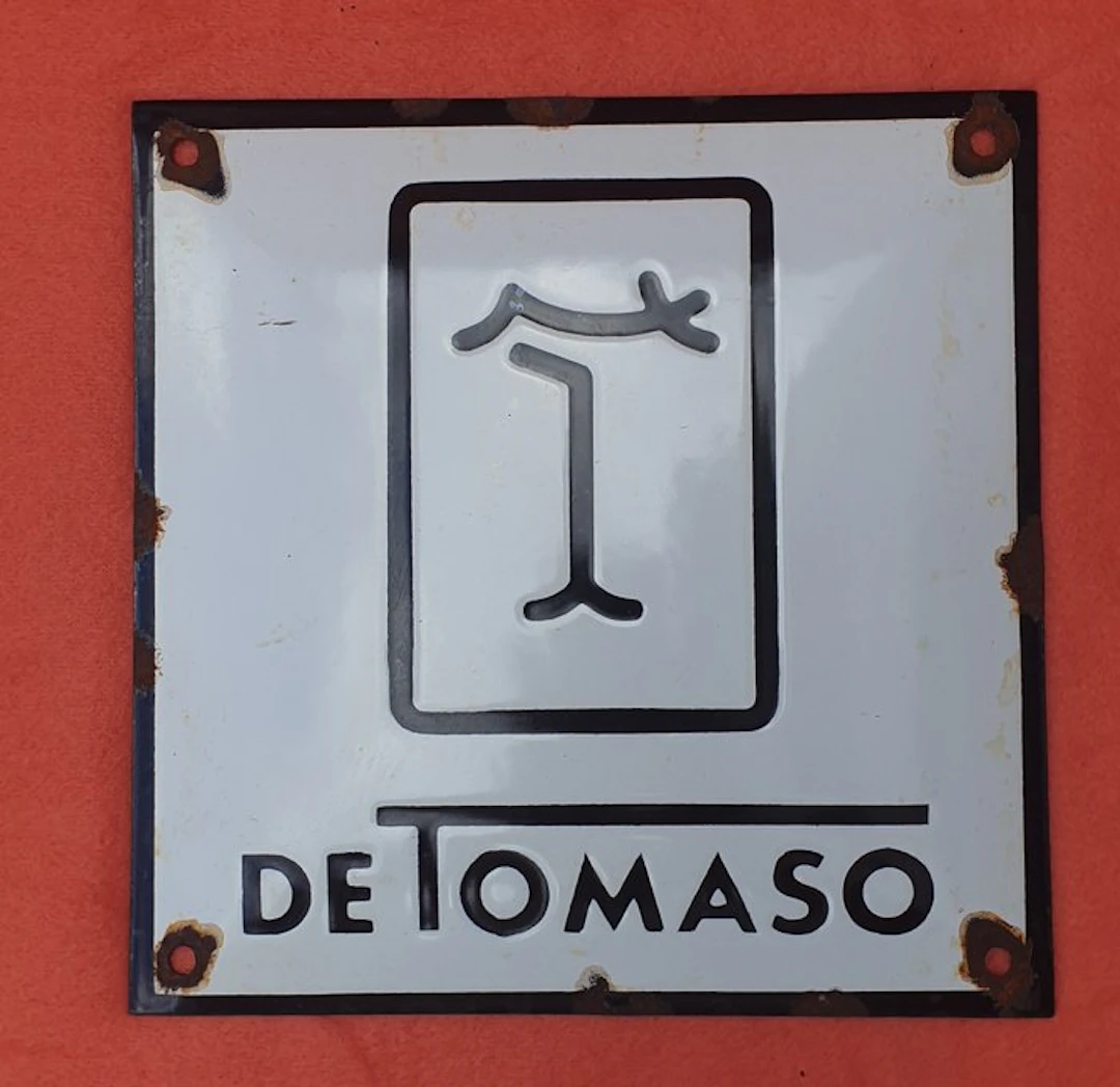 Aus Nachlass Originales 70iger Jahre - DE TOMASO - Enamel sign - Enamel, Metal