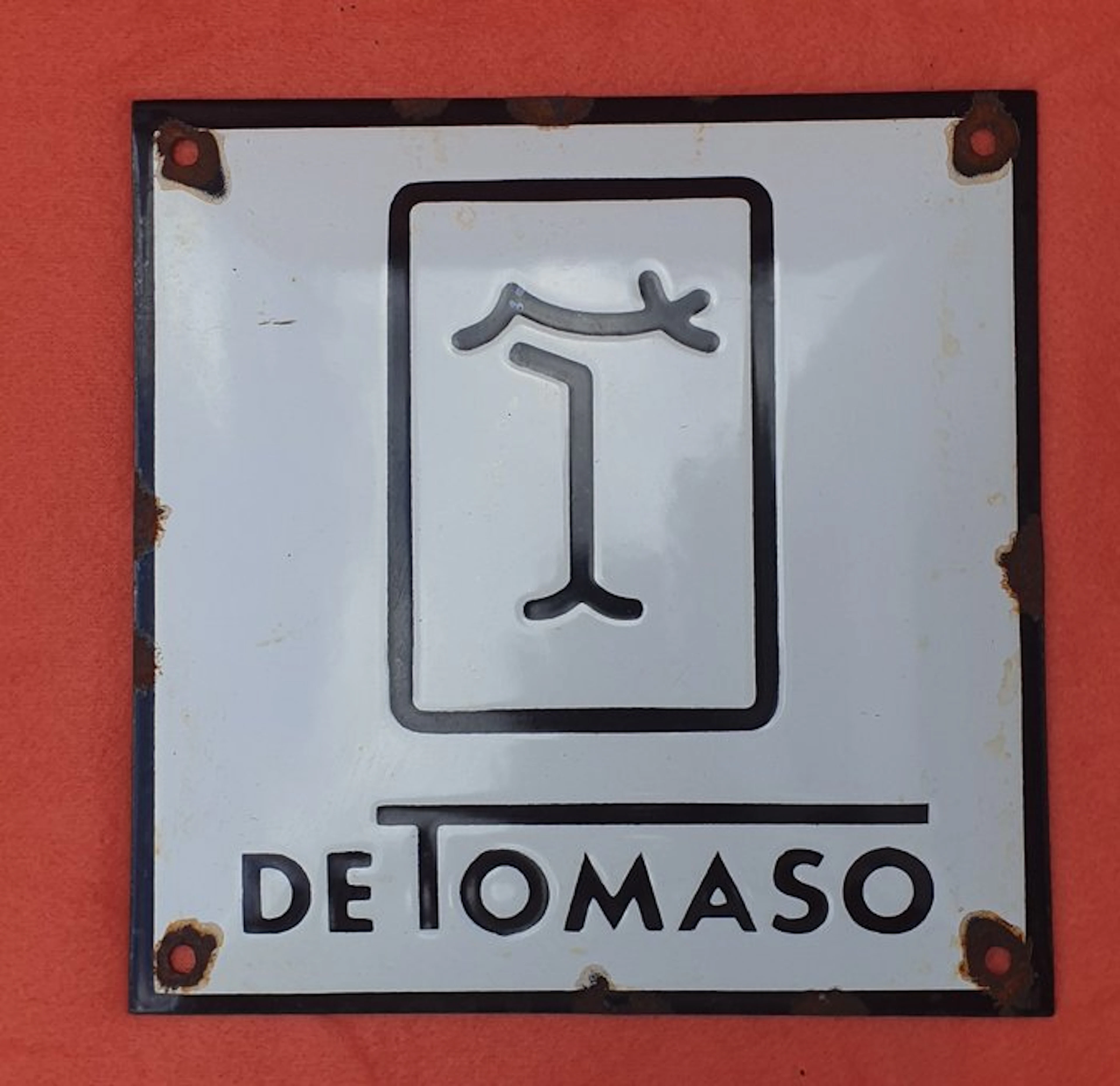 Aus Nachlass Originales 70iger Jahre - DE TOMASO - Enamel sign - Enamel, Metal