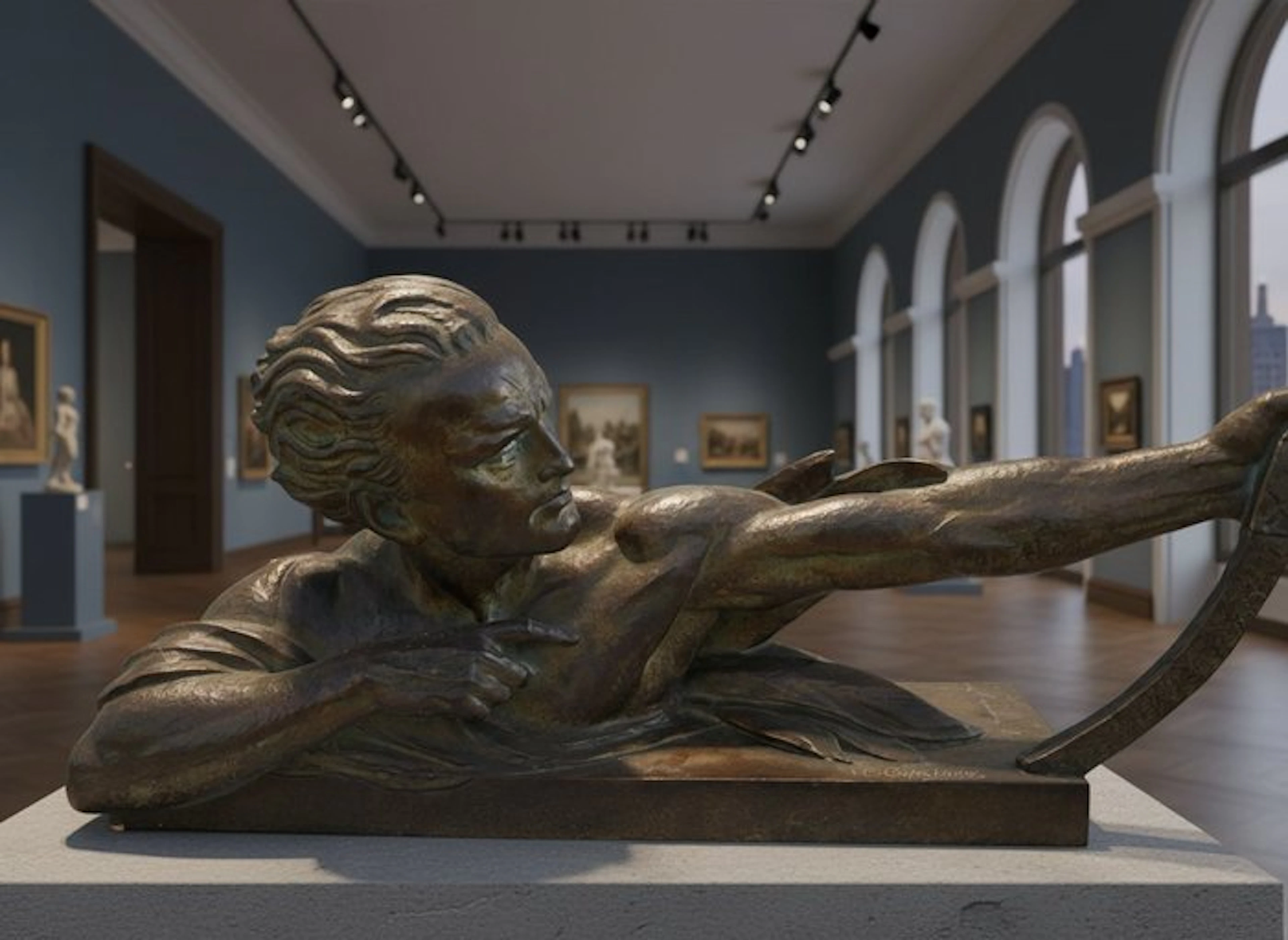 Ugo Cipriani - Ugo Cipriani - Bust, The Archer - 37 cm - Terracotta - 1930