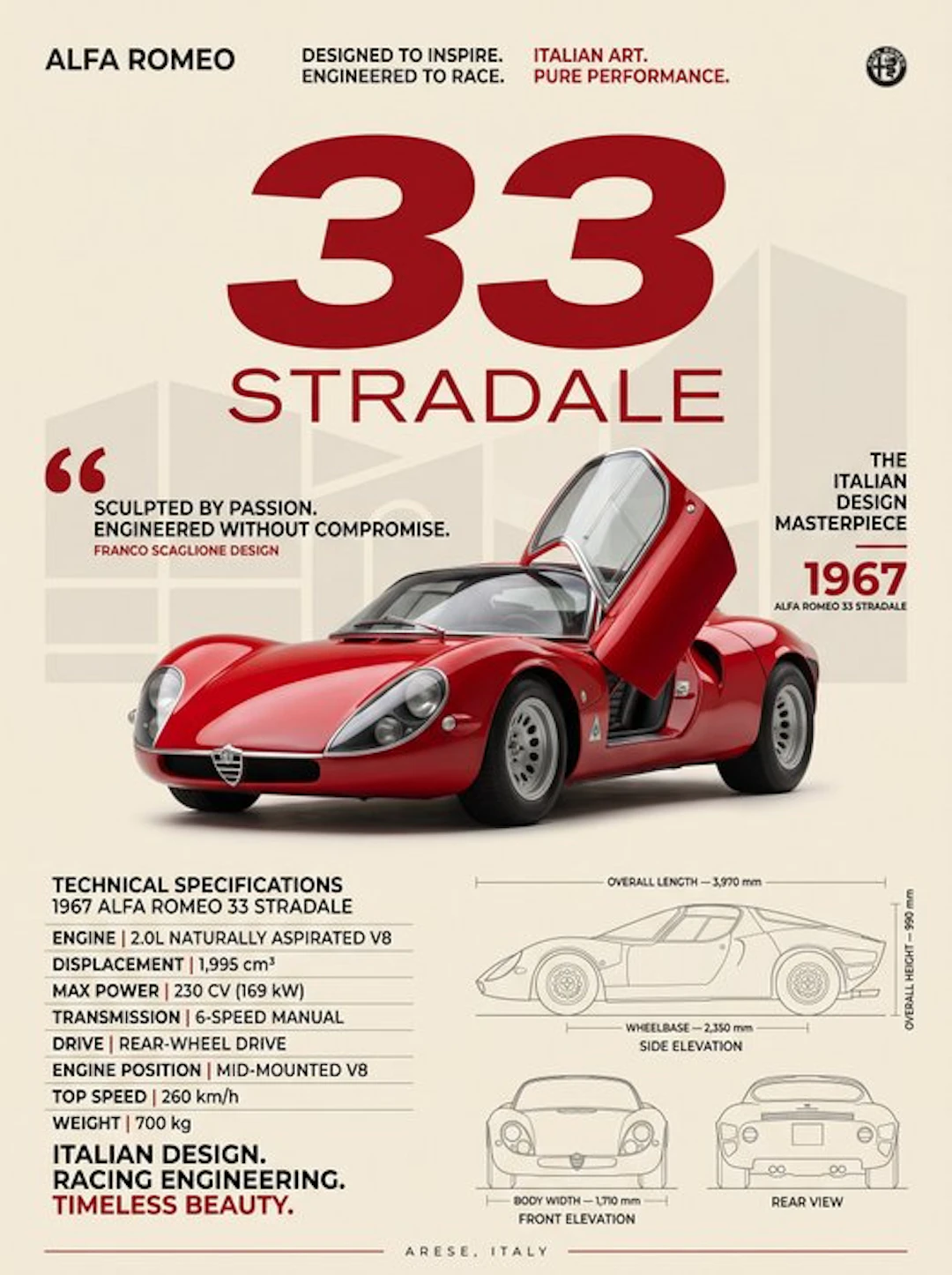 Shmidt.Art - Alfa Romeo - 33 Stradale - 1960s