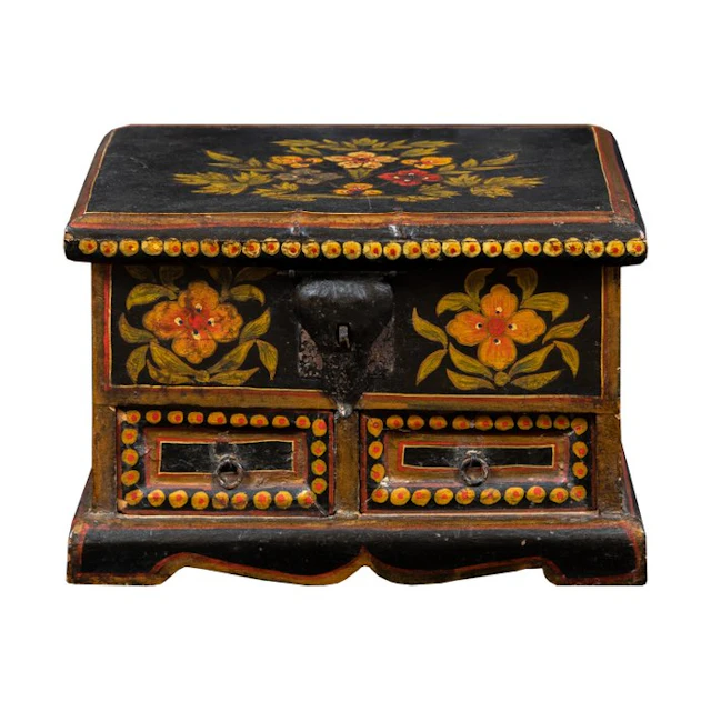 Carved, lacquered