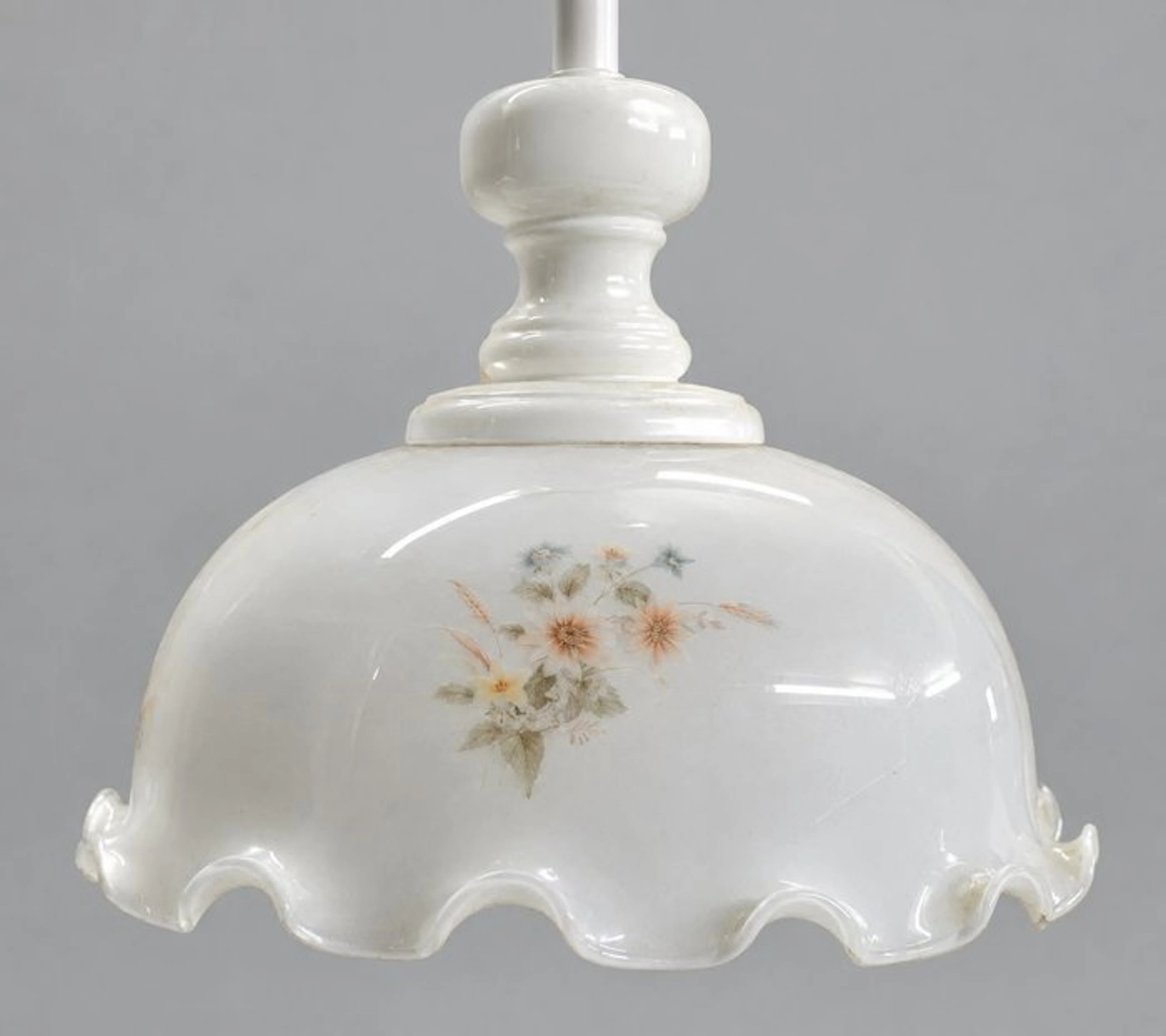Hanging lamp - XL. Diameter 40 cm. - Opaline glass - Vintage.