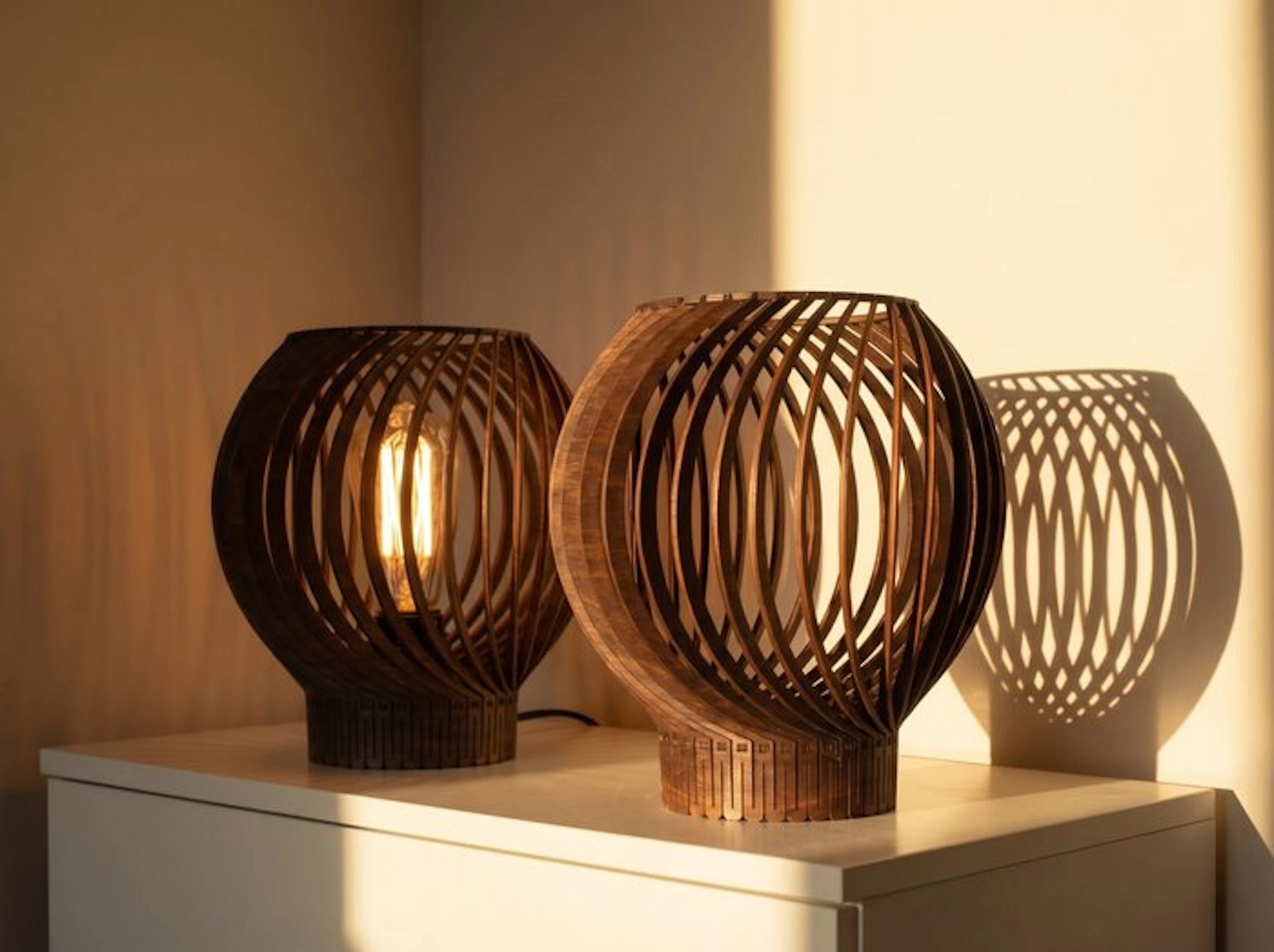 kabuff - Buffet table lamp - Wood - Limited edition 7/20