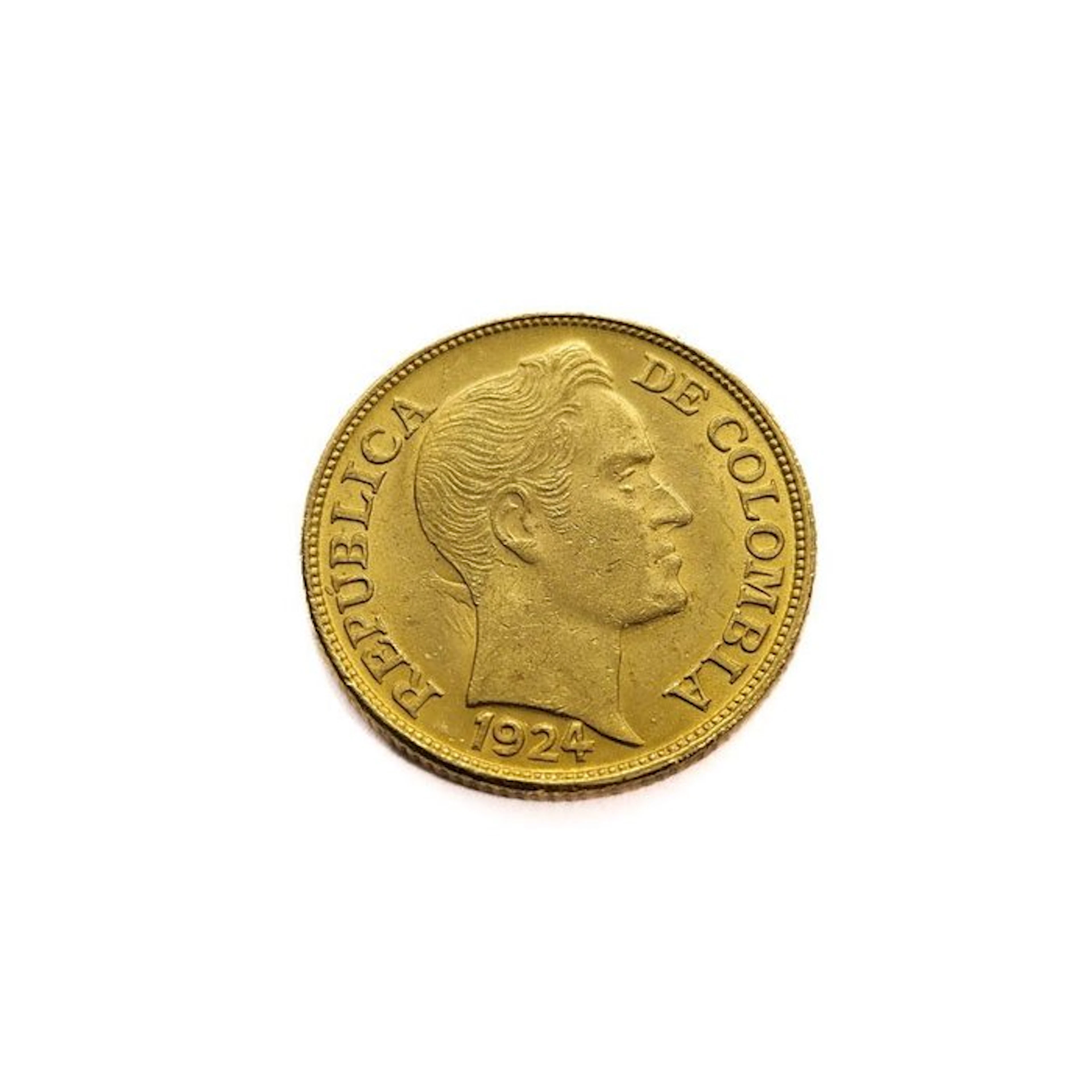 Colombia. 5 Pesos 1924 Simon Bolivar