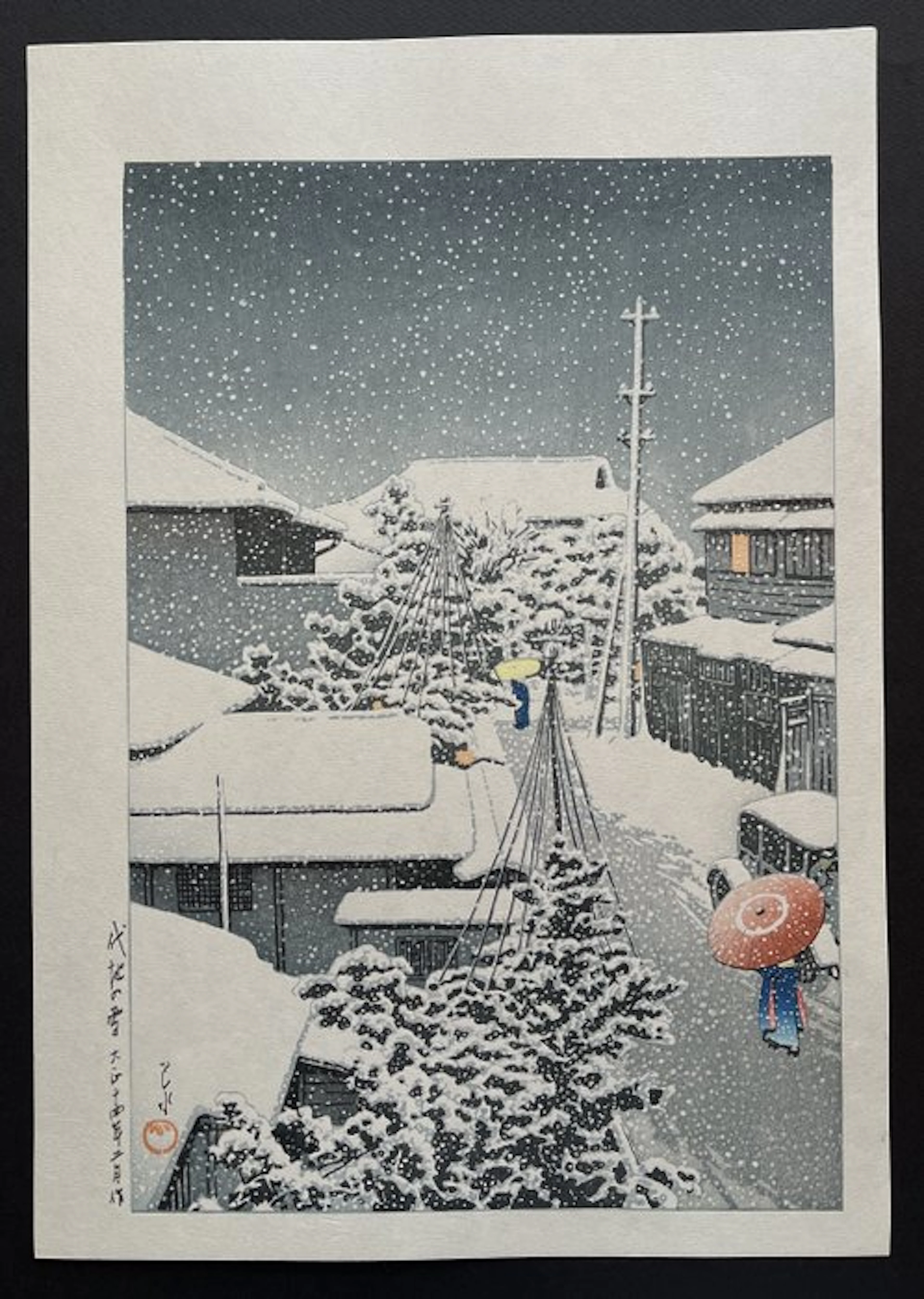 Snow at Daichi - Kawase Hasui 川瀬巴水 (1883-1957) - Japan