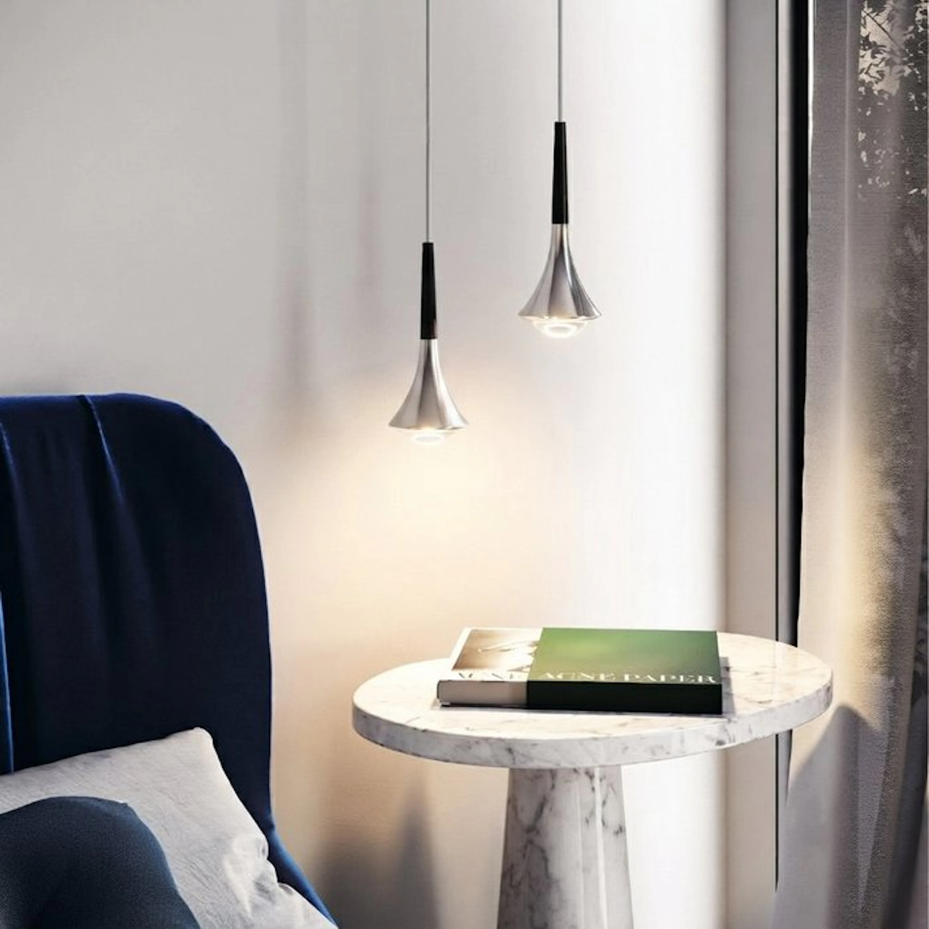 Lodes - Andrea Tosetto - Hanging lamp (2) - Rain - Metal