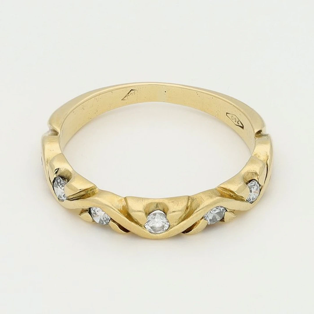 Ring - 18 kt. Yellow gold Diamond (Natural)