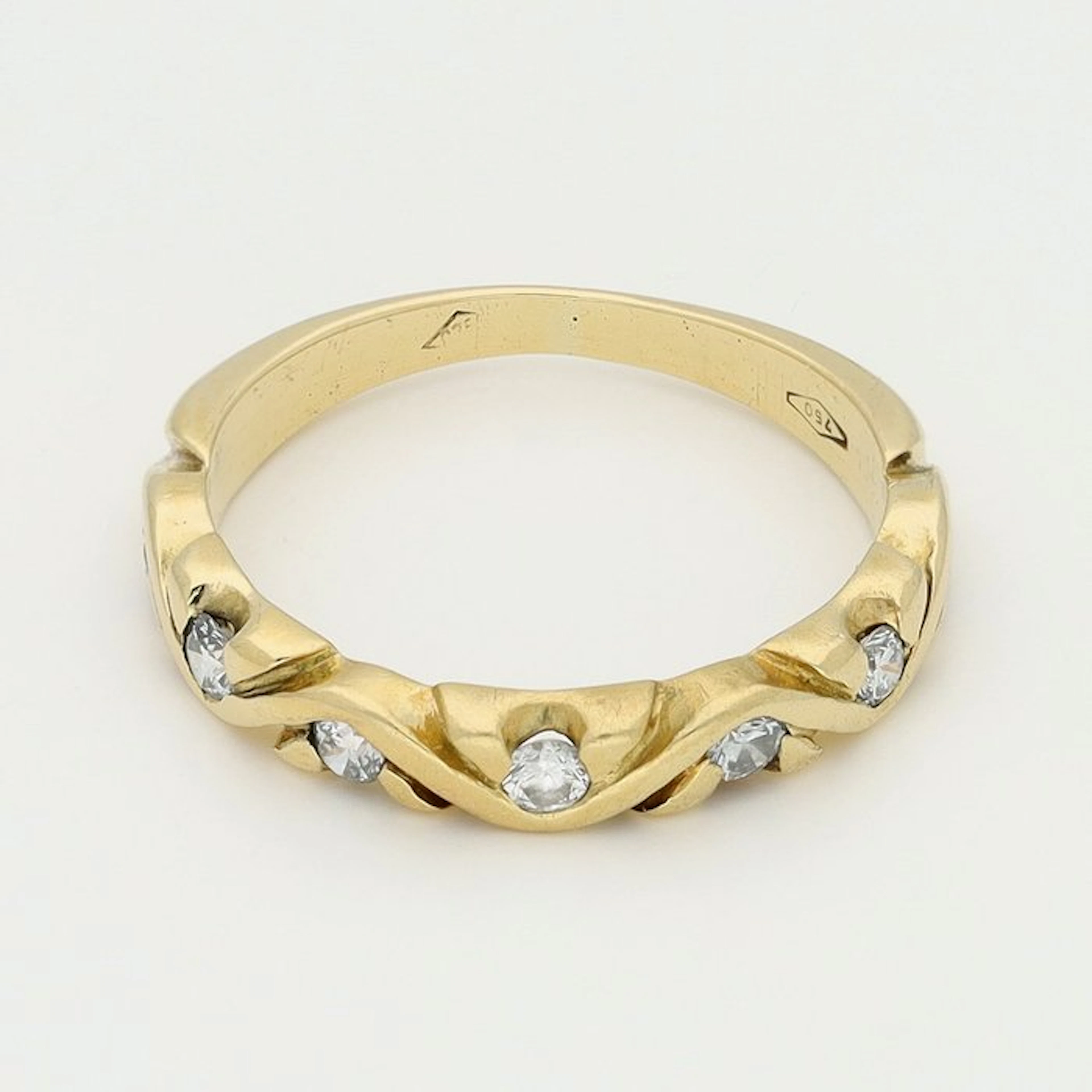 Ring - 18 kt. Yellow gold Diamond (Natural)