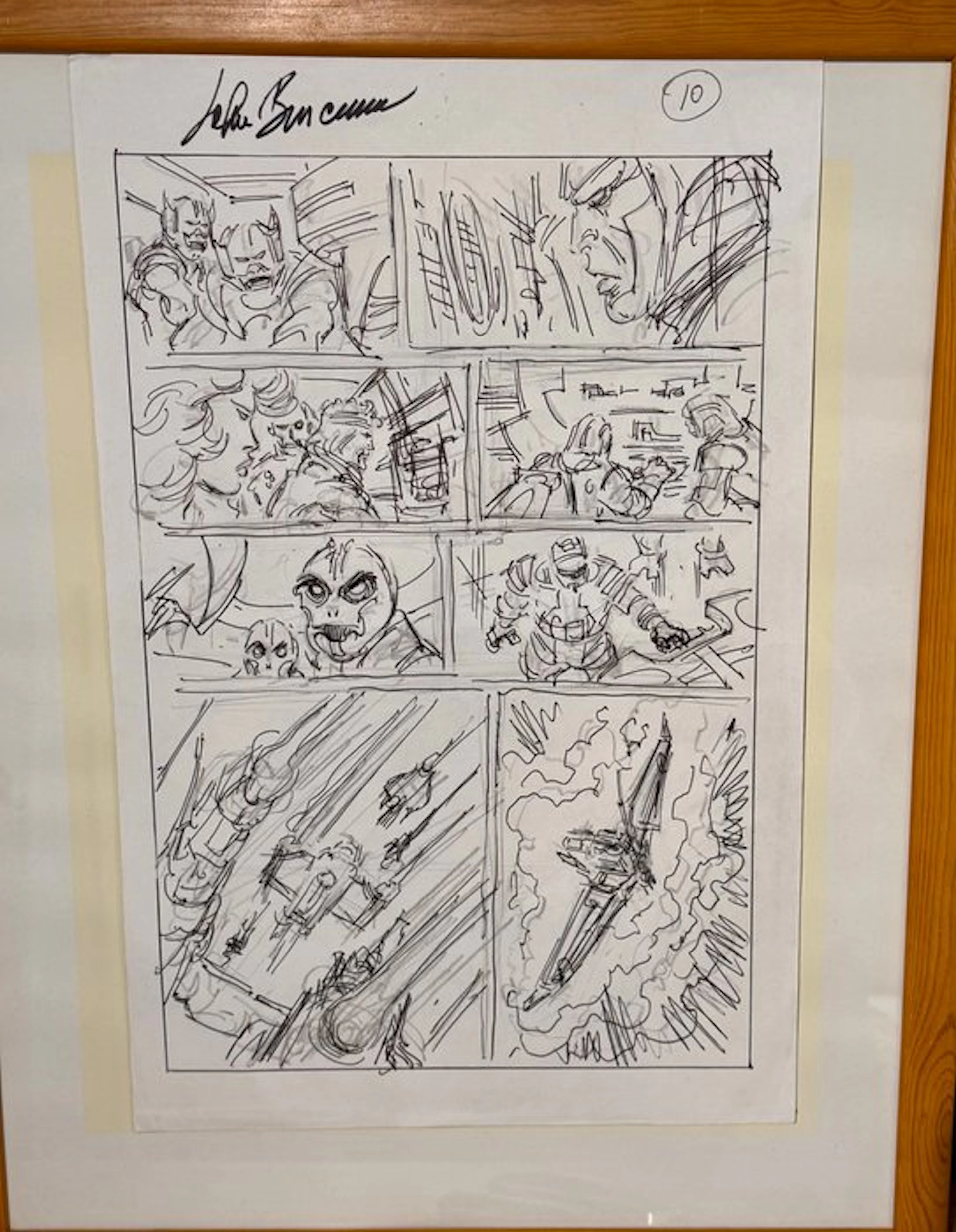 John Buscema - 1 Original preliminary page - Galactus...