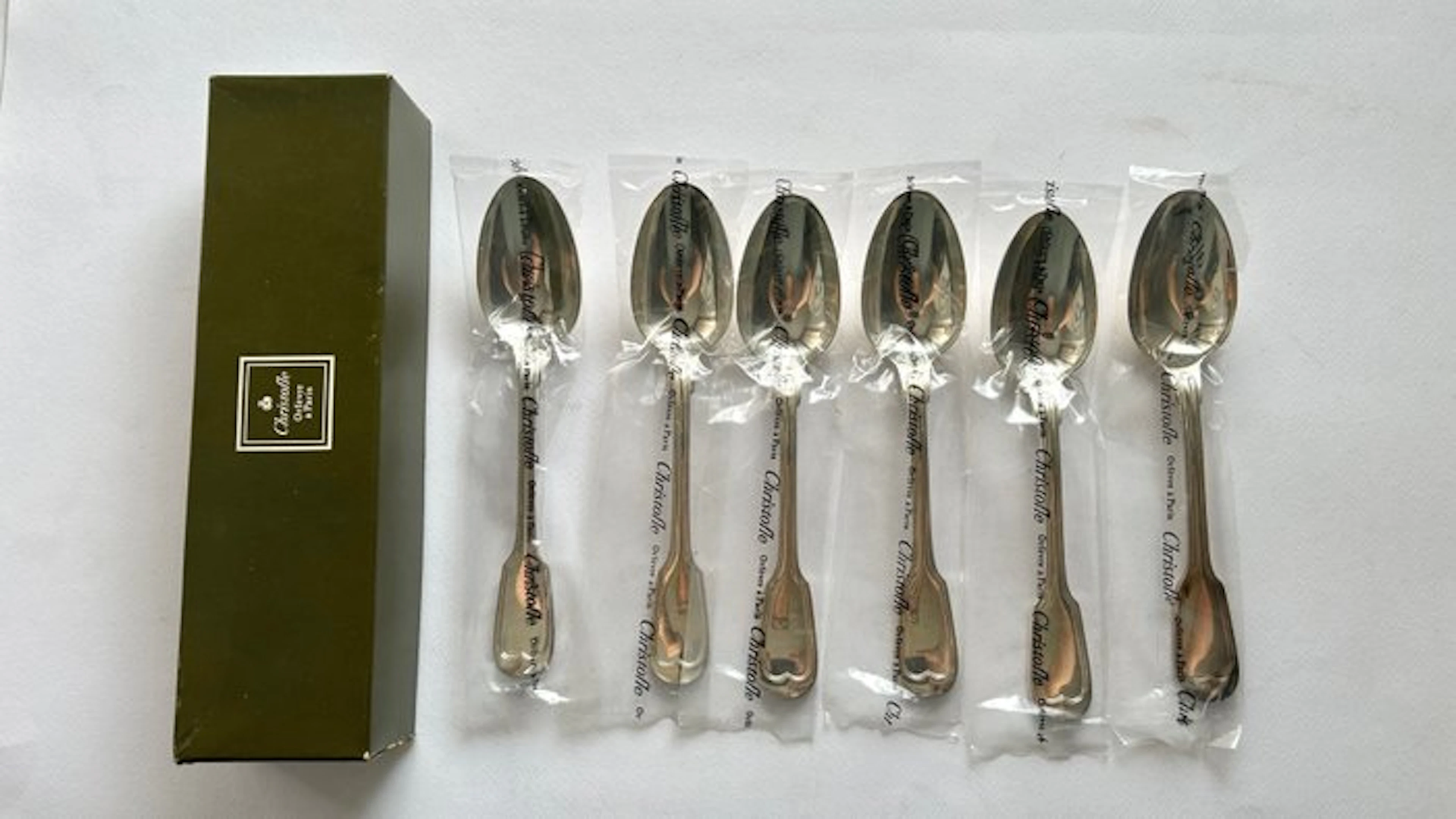 Christofle - Spoon (6) - Chinon - Silverplated