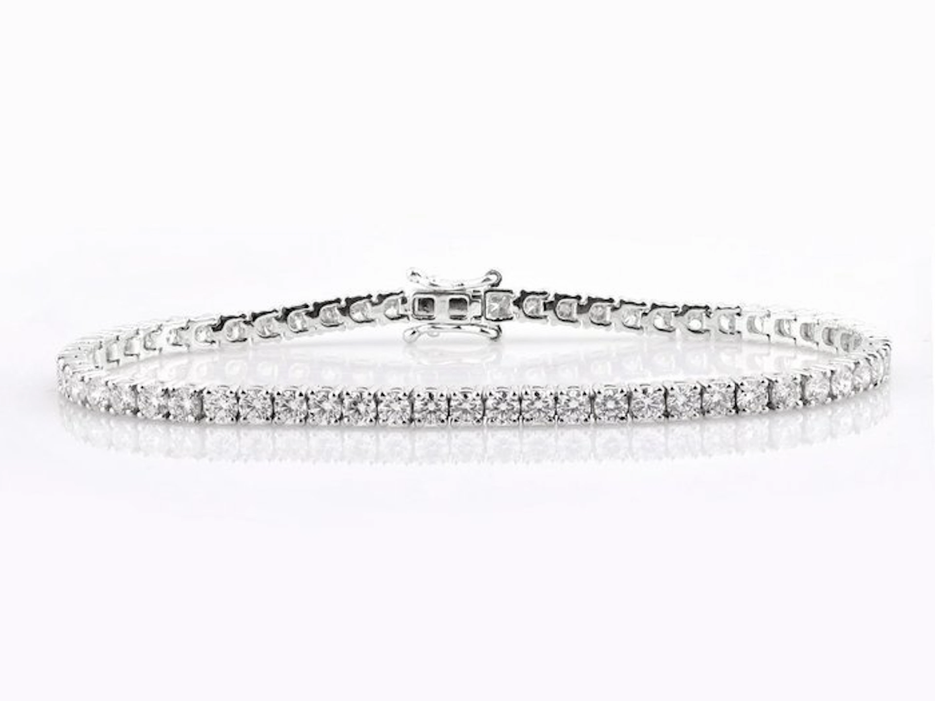 Bracelet - 14 kt. White gold - 5.71ct. tw. Diamond (Lab-grown)