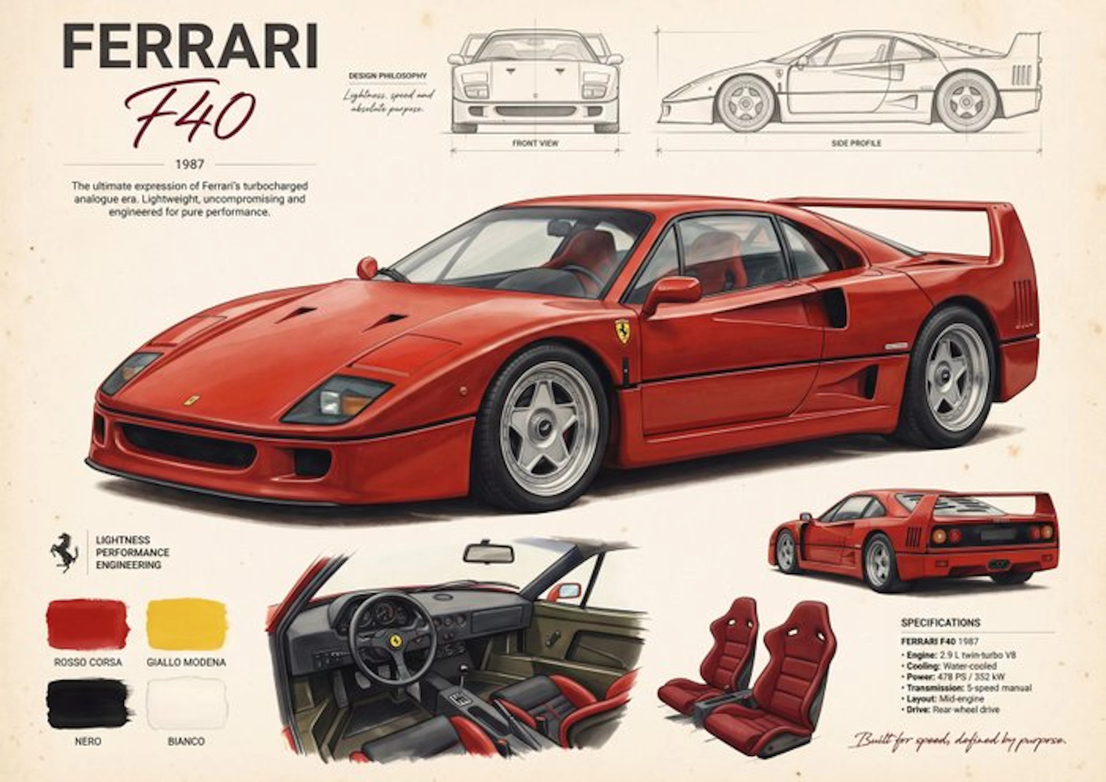 Shmidt.Art - Ferrari - FERRARI F40 - 1980s