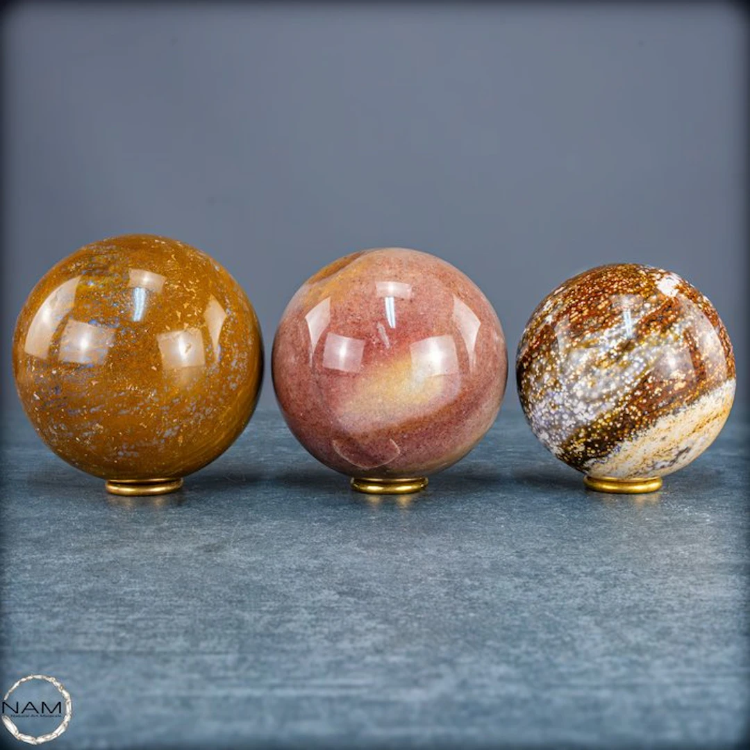 Oceanjaspis Sphere – Unique Natural Art with Fascinating...
