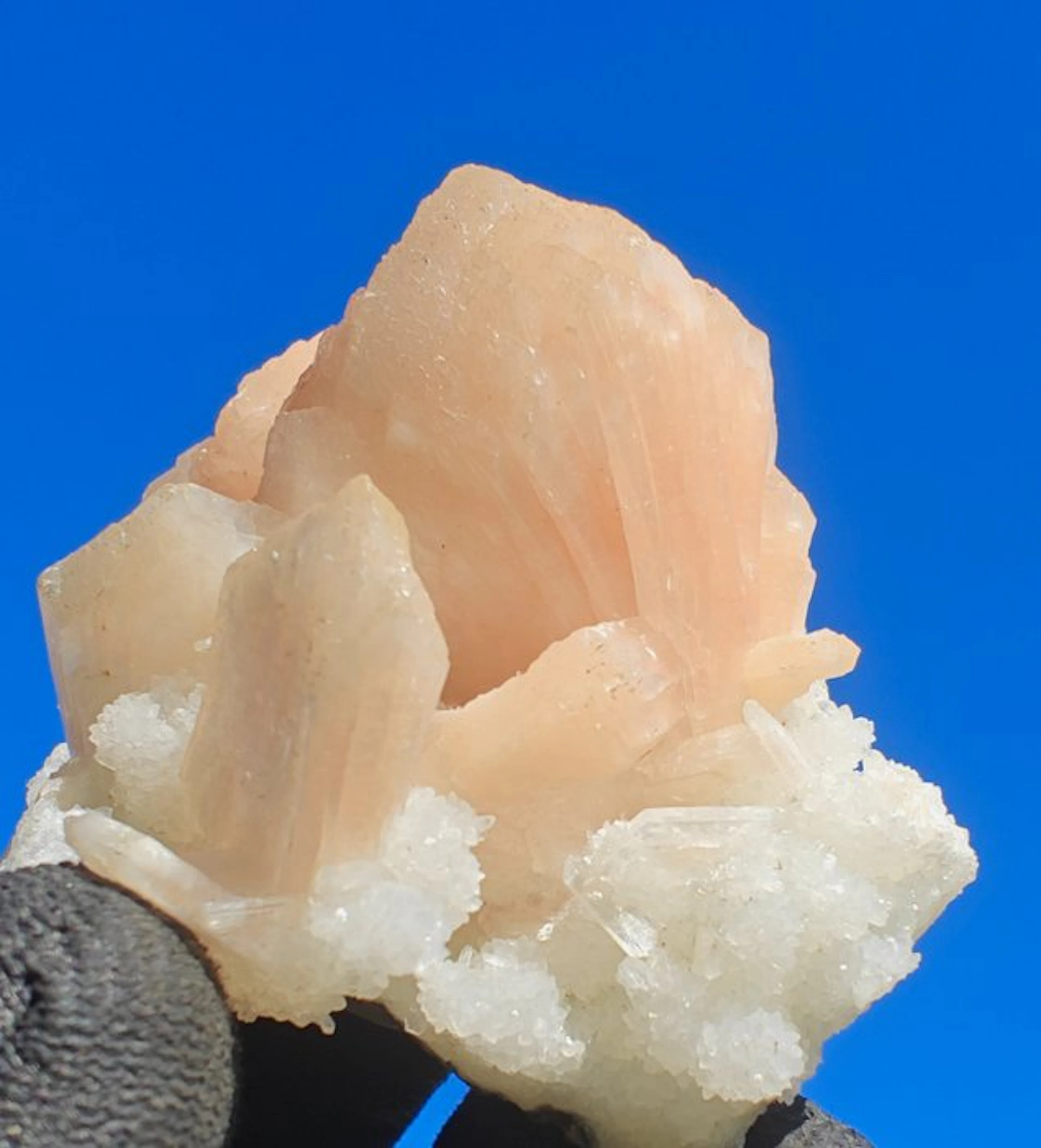 Stilbite Crystals on matrix - Height: 6 cm - Width: 6 cm- 117 g