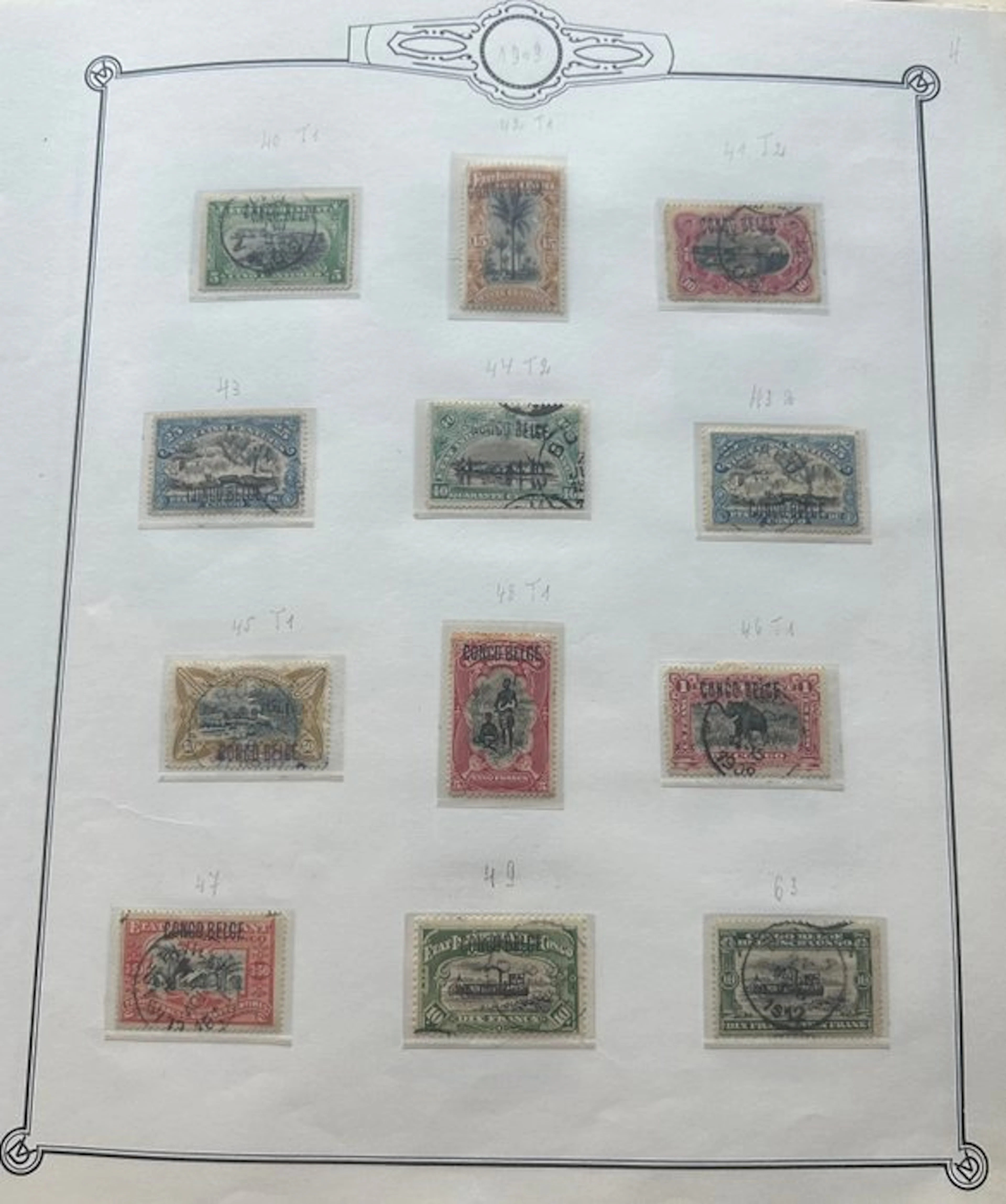 Belgian Congo 1909 - Complete set with overprint 'CONGO...