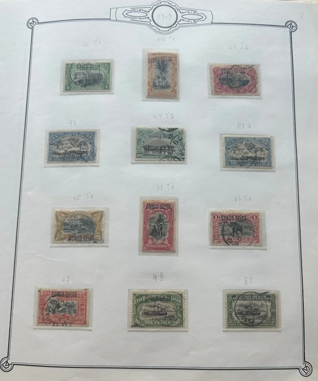 Belgian Congo 1909 - Complete set with overprint 'CONGO...