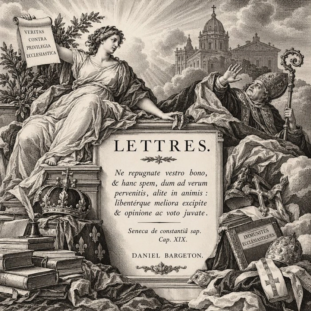 Daniel Barjeton - Lettres – Ne repugnate vestro bono - 1751