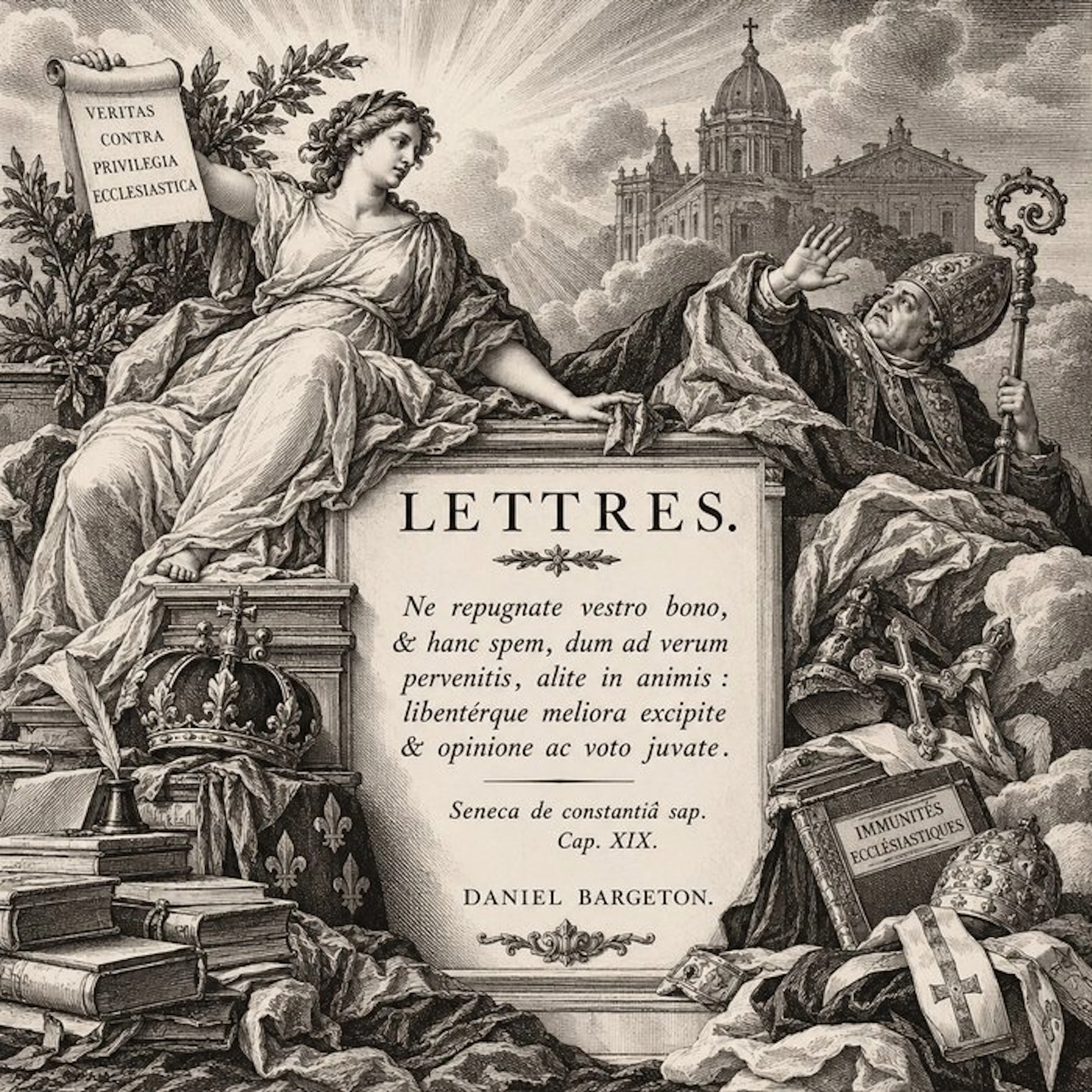 Daniel Barjeton - Lettres – Ne repugnate vestro bono - 1751
