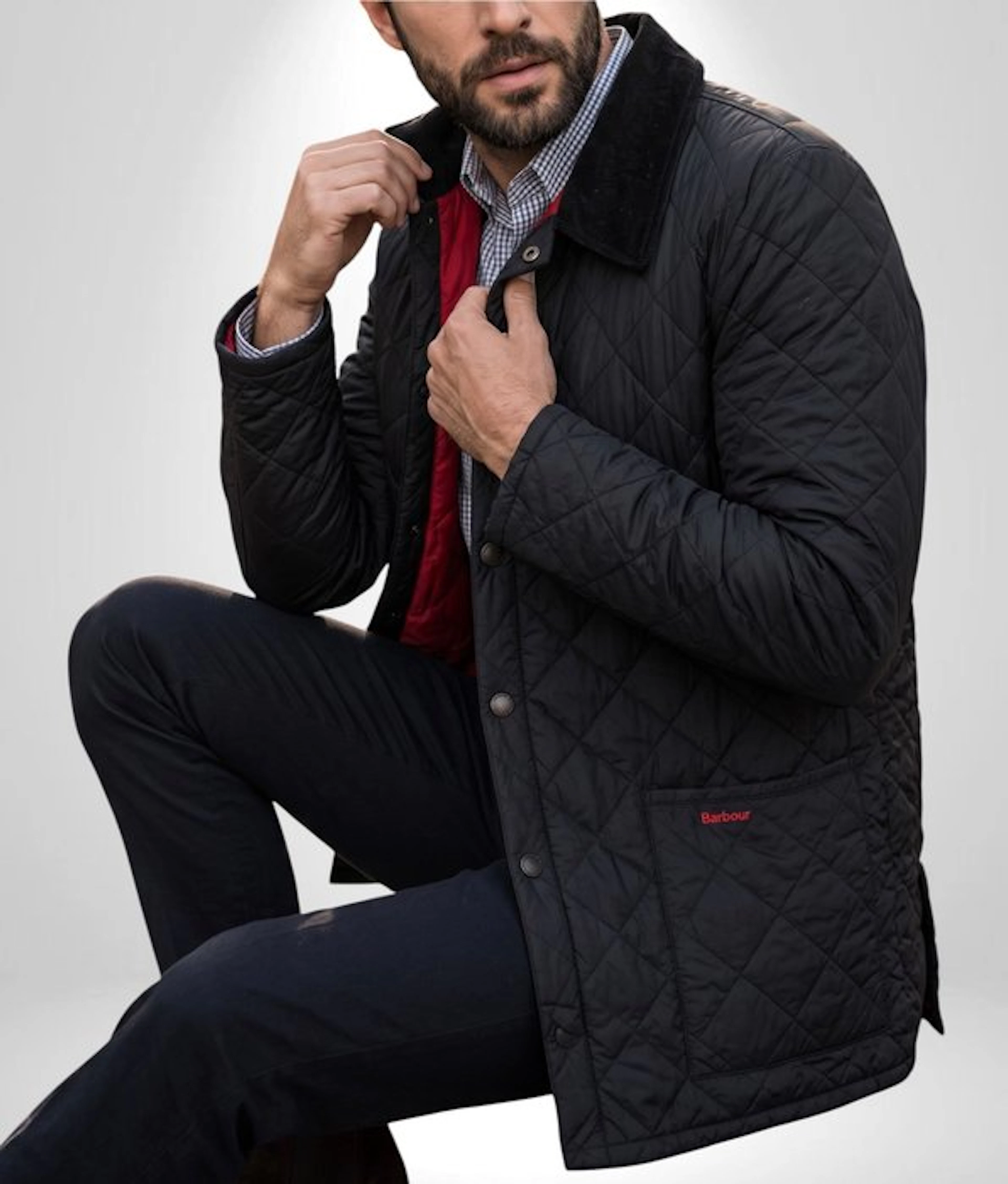BARBOUR International England Exclusive iconic Down Coat Premium Jacket - Tg