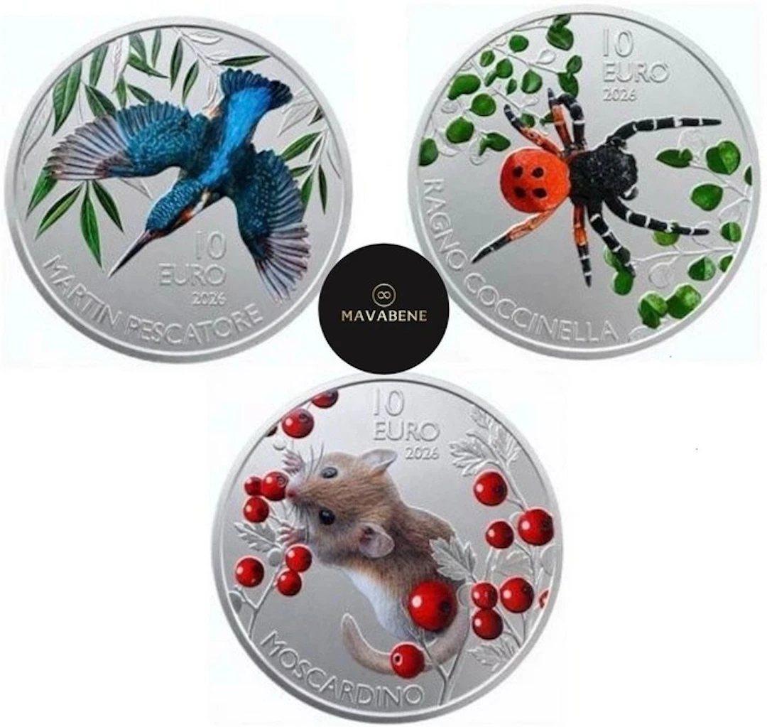 San Marino. 10 Euro 2026 "Fauna of San Marino" (3 coins) (No reserve price)