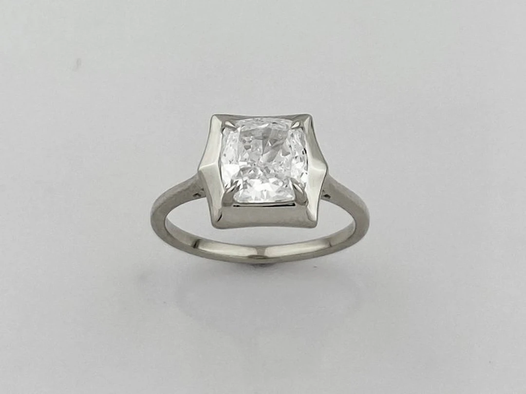 Ring - 14 kt. White gold - 2.06ct. tw. Diamond (Lab-grown)