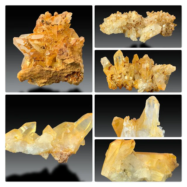 Natural Iron Quartz Crystal Specimen Collection – Golden...