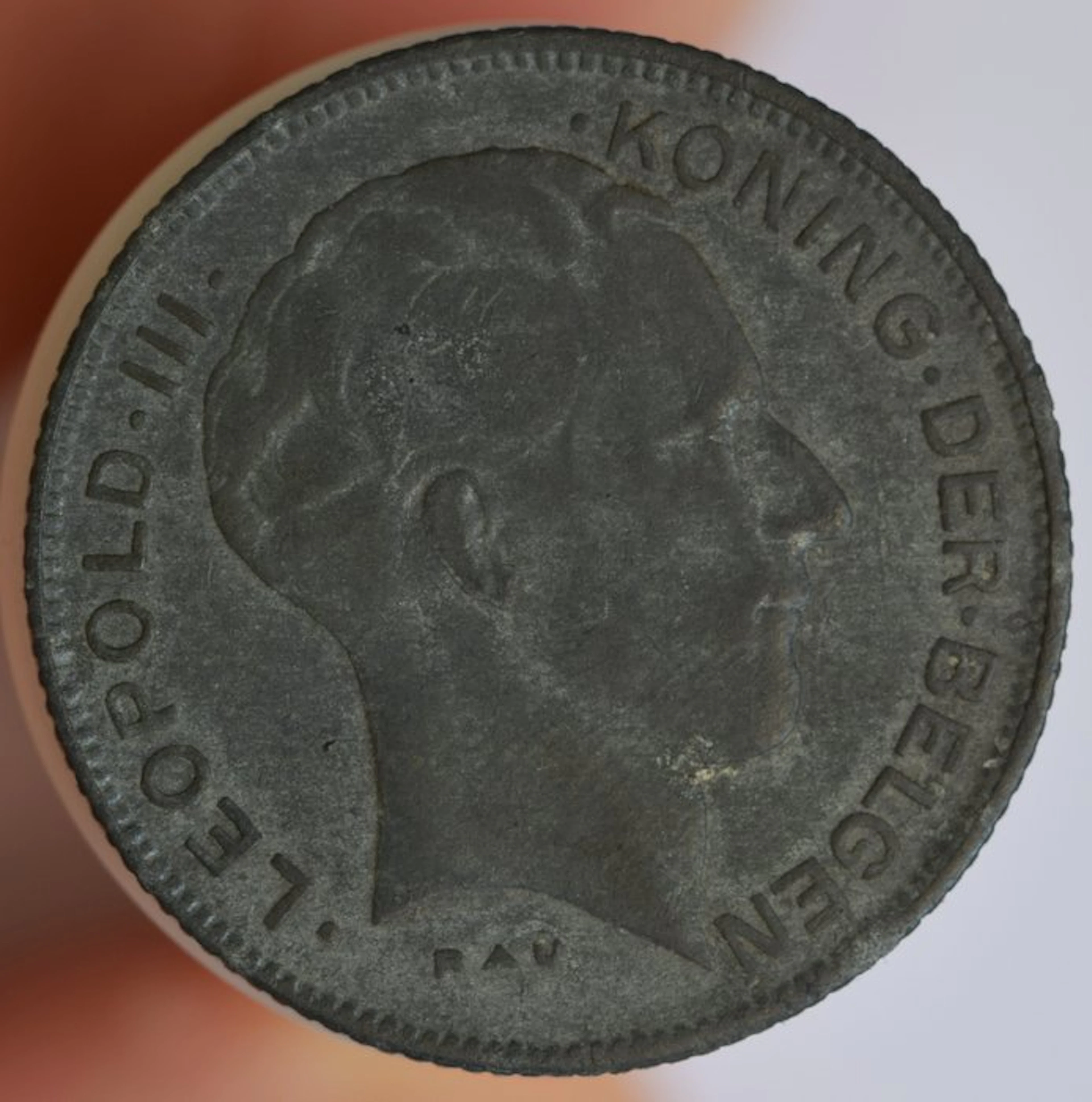 Belgium. Leopold III. 5 Francs 1947 FL / VL