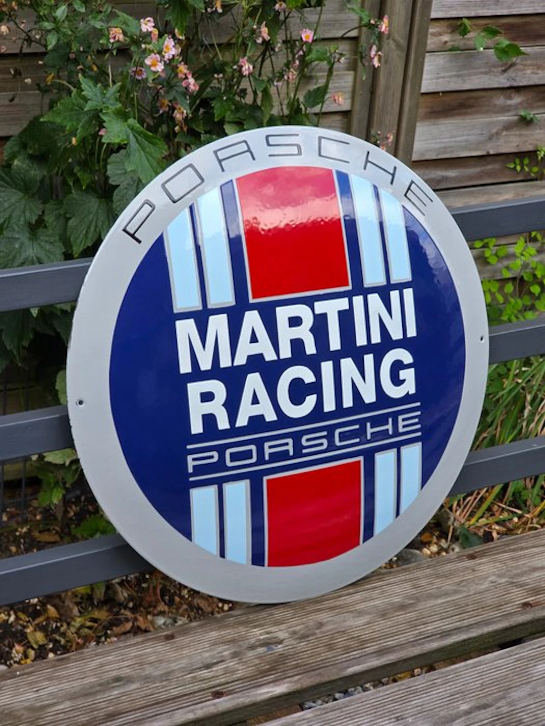Enamelled Porsche sign – Martini Racing - Enamel sign - Enamel