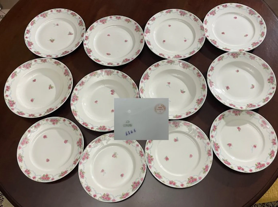 Richard Ginori - 1900-1910 - Ginori verde - Set da cena - Dish (12) - Porcelain