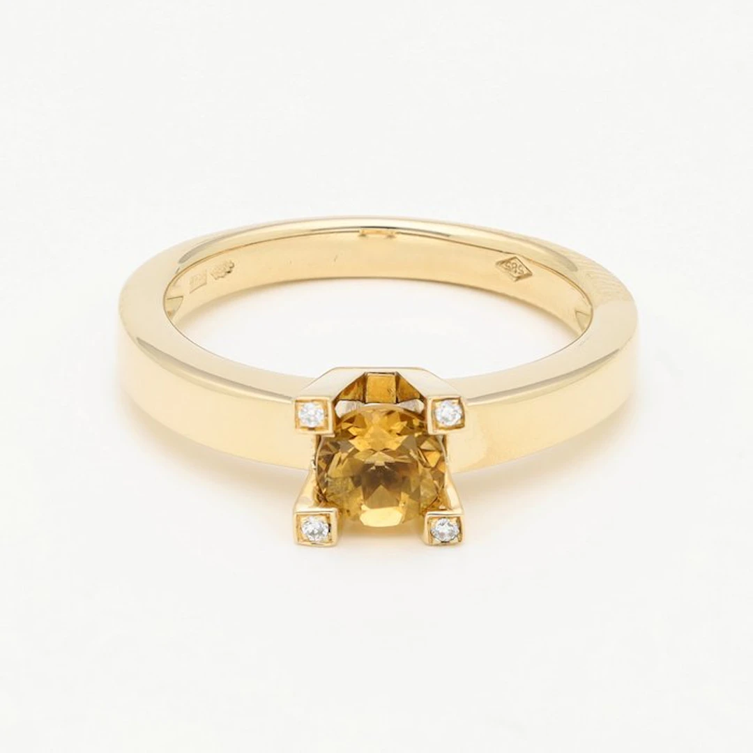 Ring - 14 kt. Yellow gold - Diamond