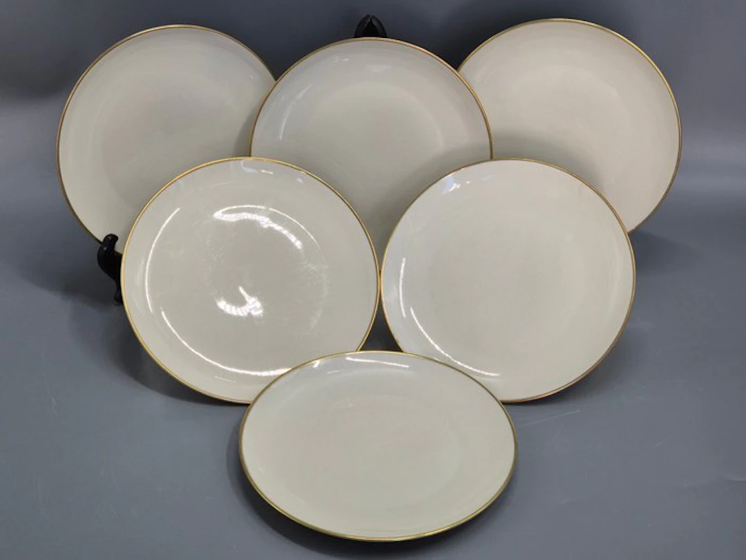 Seltmann Weiden Porzellan Teller Set 6-teilig Goldrand - Dinner set - Porcelain