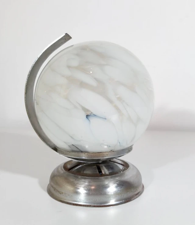 Table lamp - Opaline glass and steel - Steel, Glass - 1950