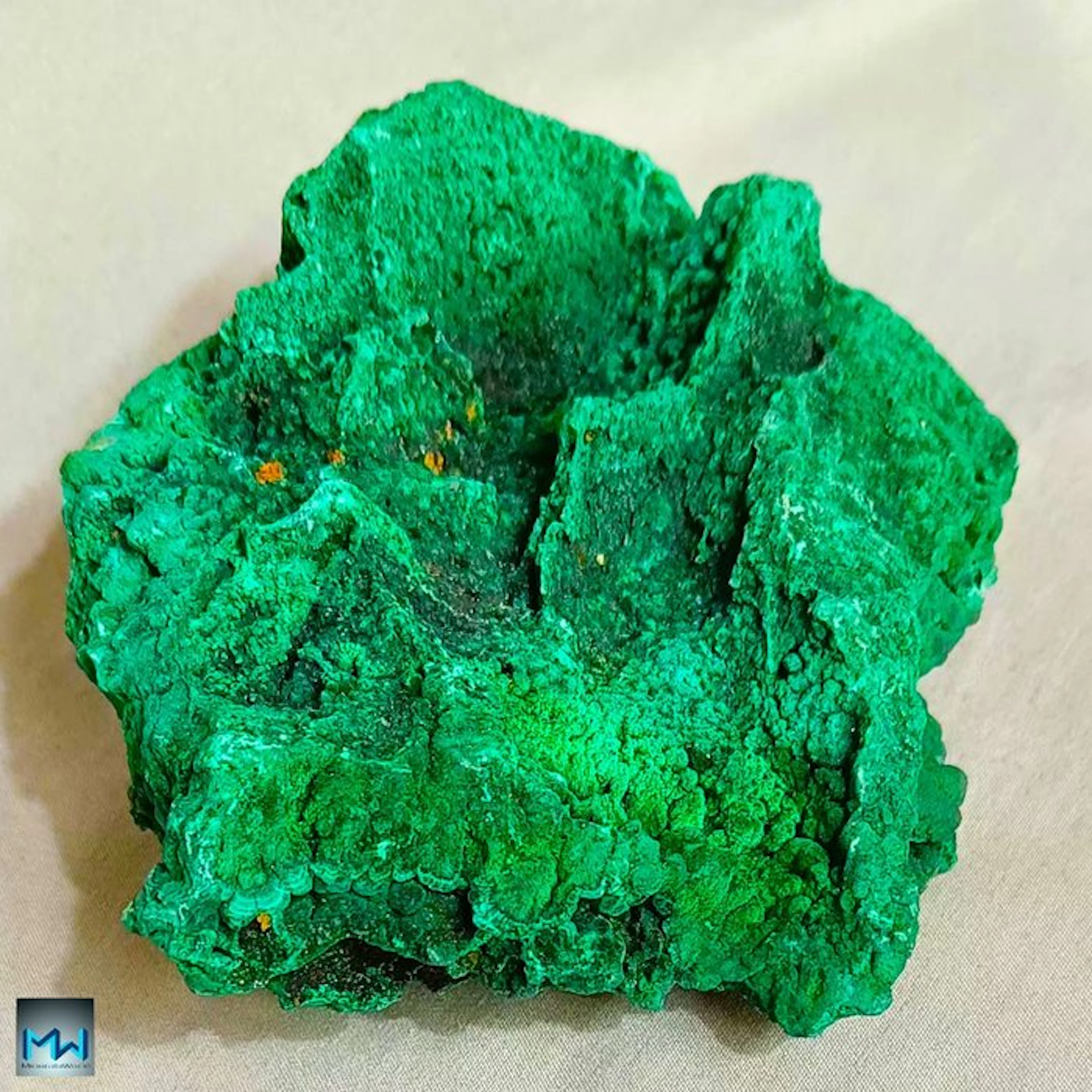 Raw piece of Malachite Botroidal - Height: 130 mm - Width: 110 mm- 741 g