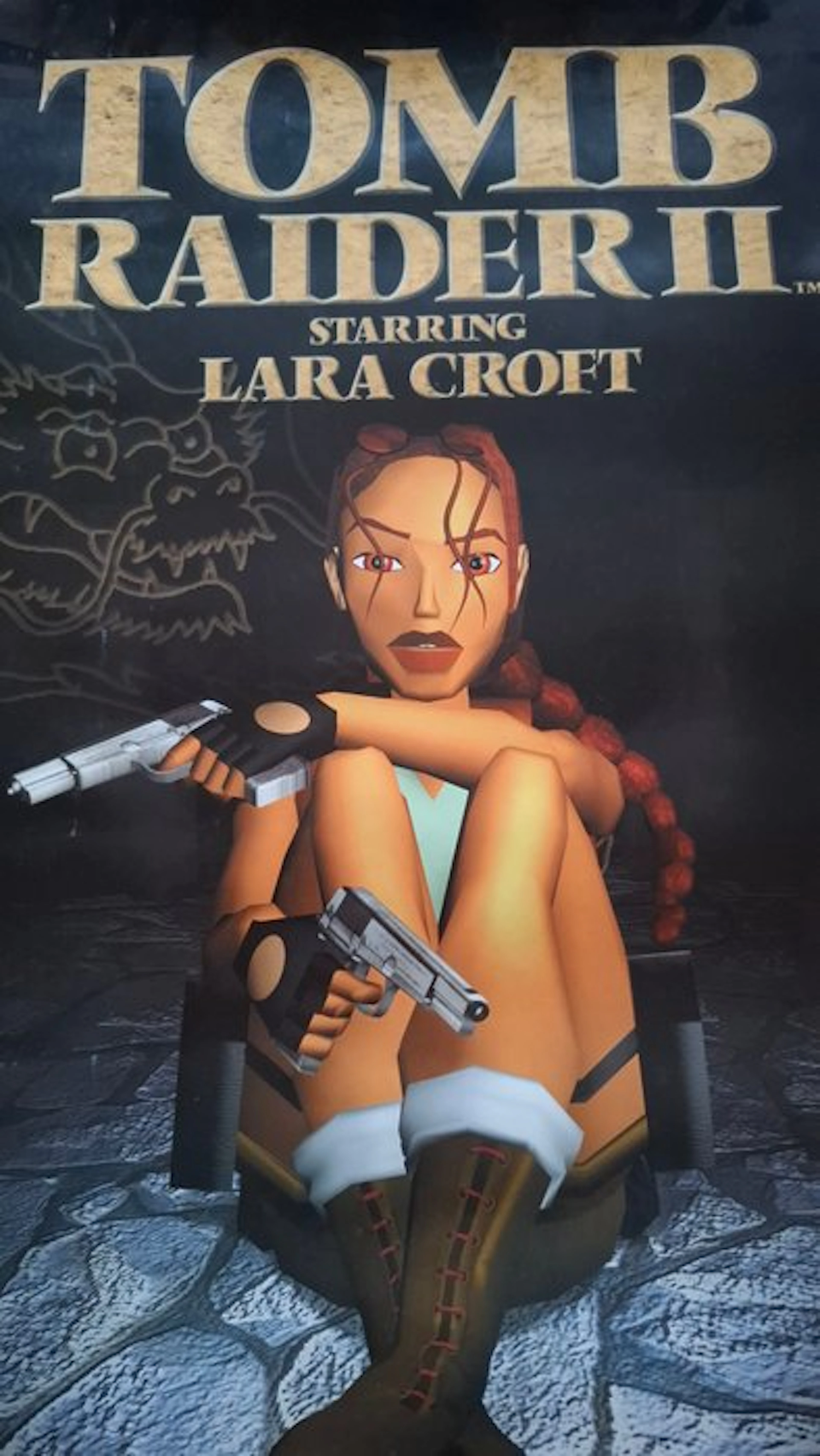 Tomb Raider II - Promotional Poster PLV Original - Video game merchandise
