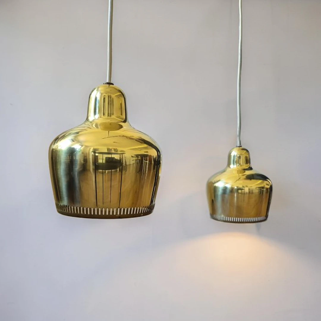 Louis Poulsen - Alvar Aalto - Hanging lamp (2) - Golden Bell - Brass