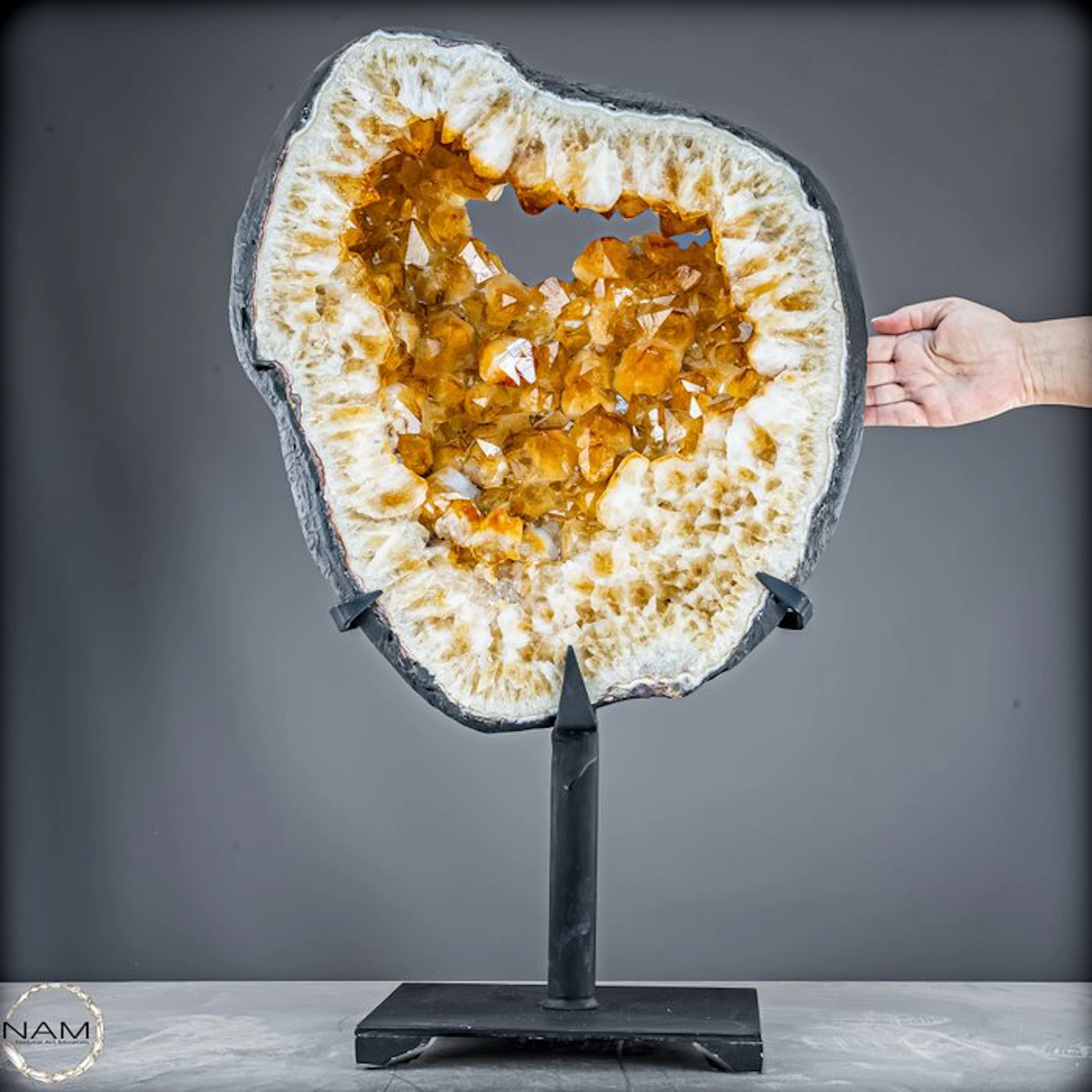 Dreamy citrine druzy from Brazil – Citrine druzy 32 kg –...
