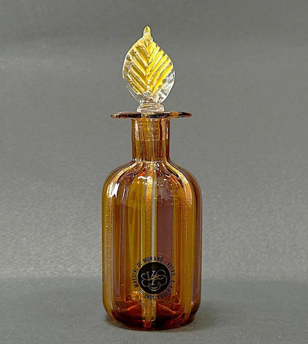 Vasetto Vintage Murano - Anni '60 - Vase - Vertical 'Canne' Glass: Amethyst