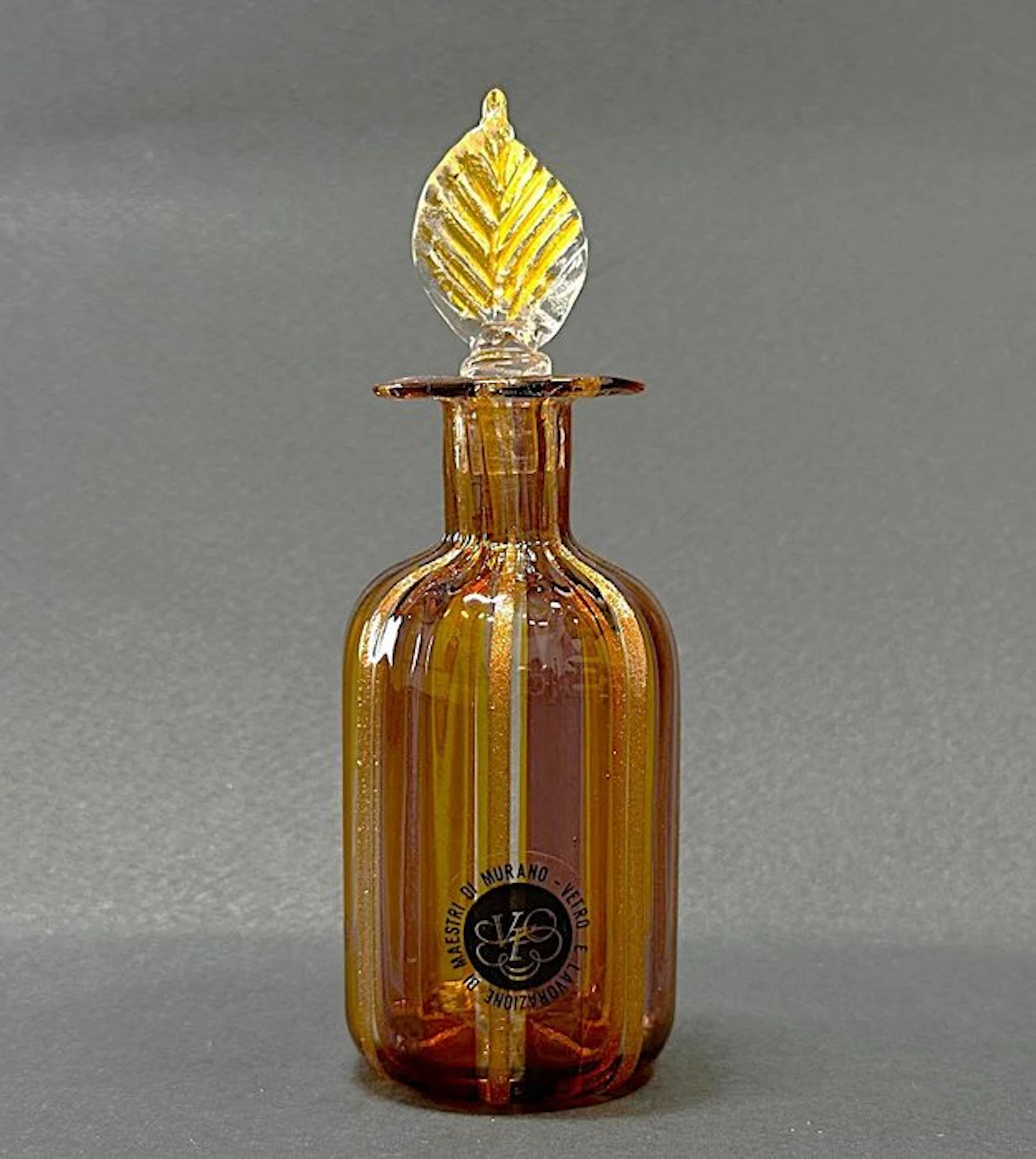 Vasetto Vintage Murano - Anni '60 - Vase - Vertical 'Canne' Glass: Amethyst