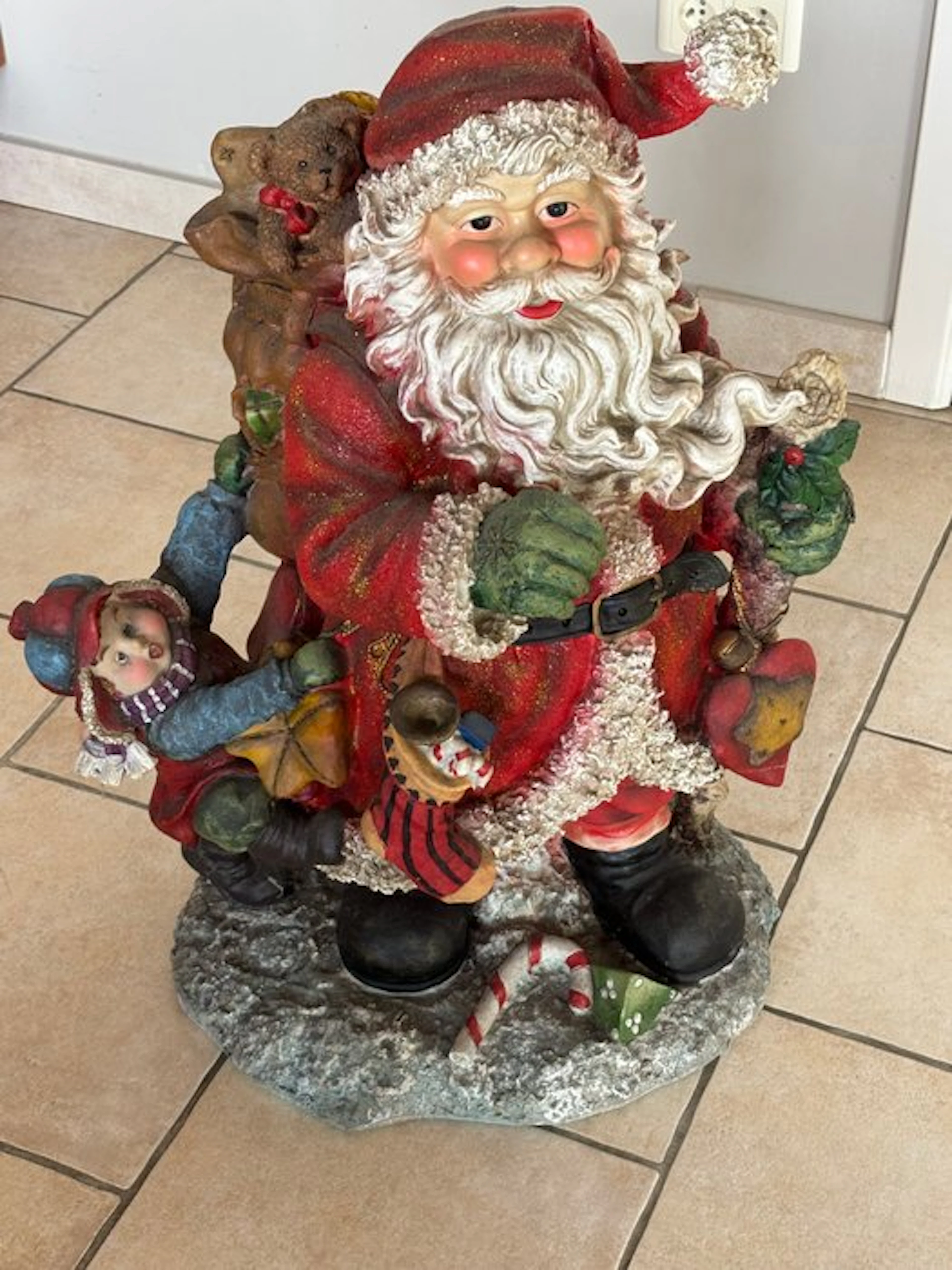 Sculpture, Authentieke Kerstman - 75 cm - Stone, Stoneware