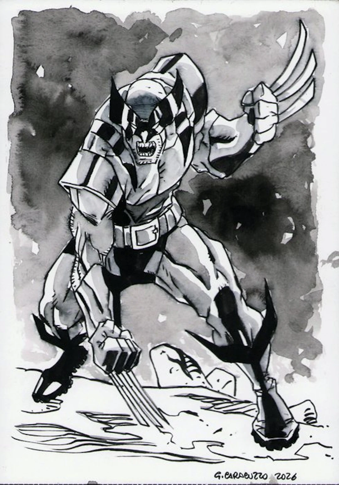 Caracuzzo, Giancarlo - 1 Original colour drawing - Wolverine - 2026