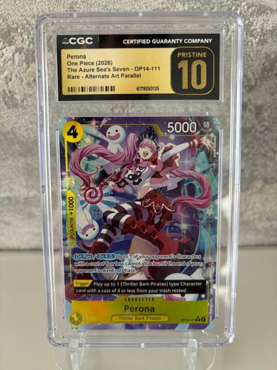 Bandai - 1 Graded card - One Piece - Perona OP14-111 Alternate art
