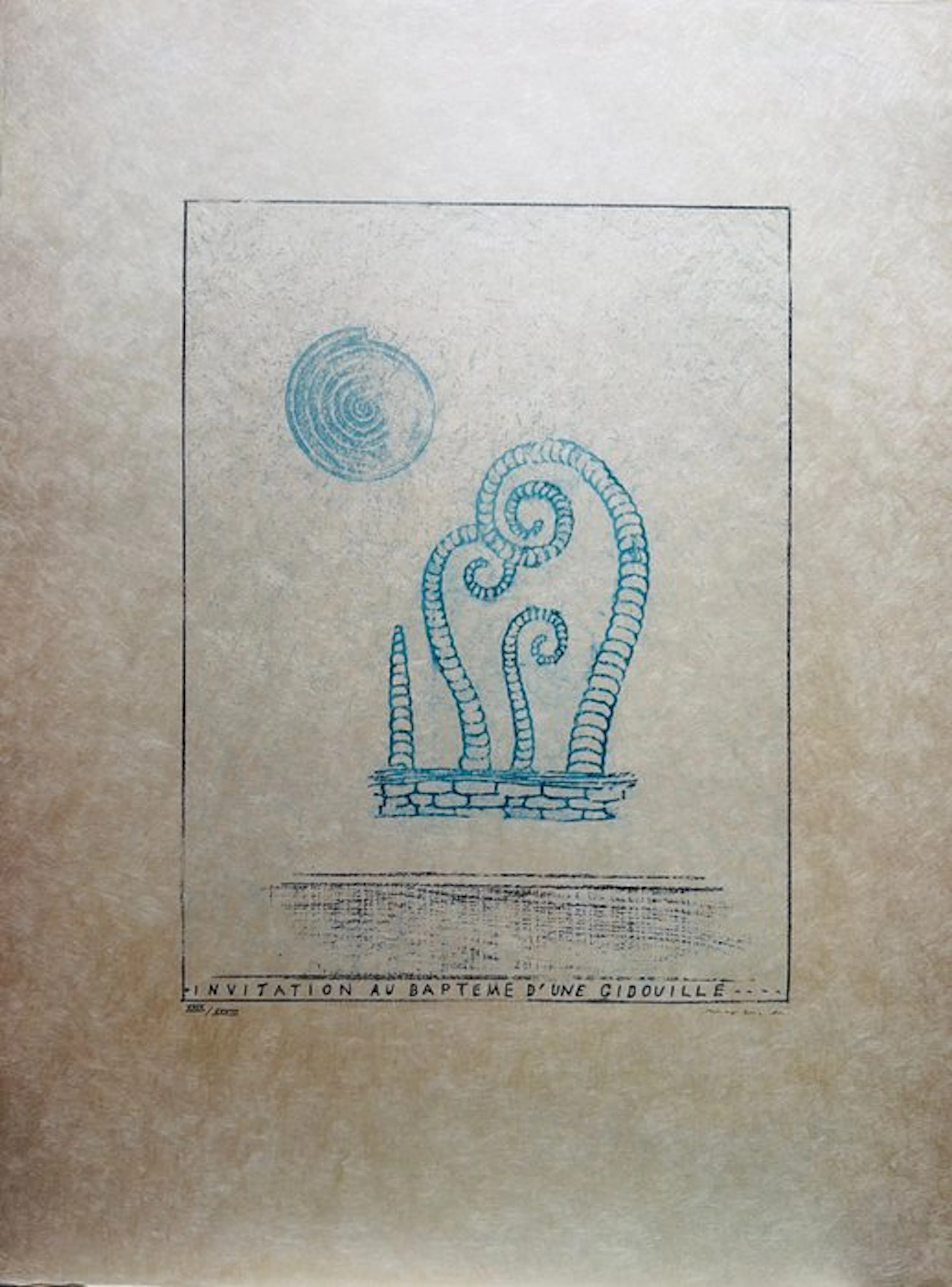 Max Ernst (1891-1976) - Invitation au baptéme d'une gidouille