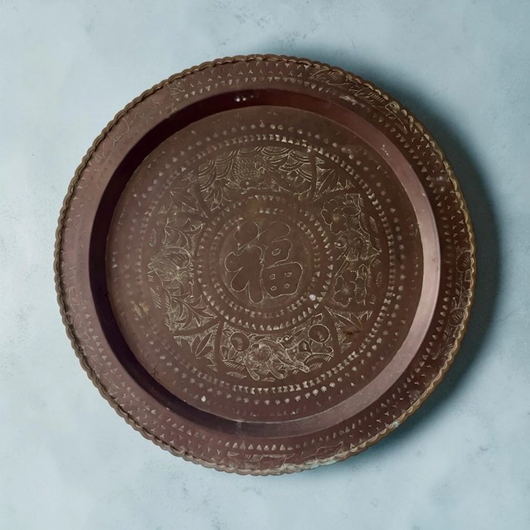 Decorative tray - China - Copper oriental, 60 cm