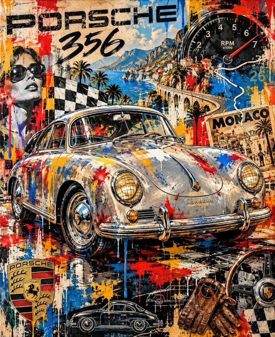 Print - Porsche - La Porsche 356 - Limited Edition -/30 - 2026