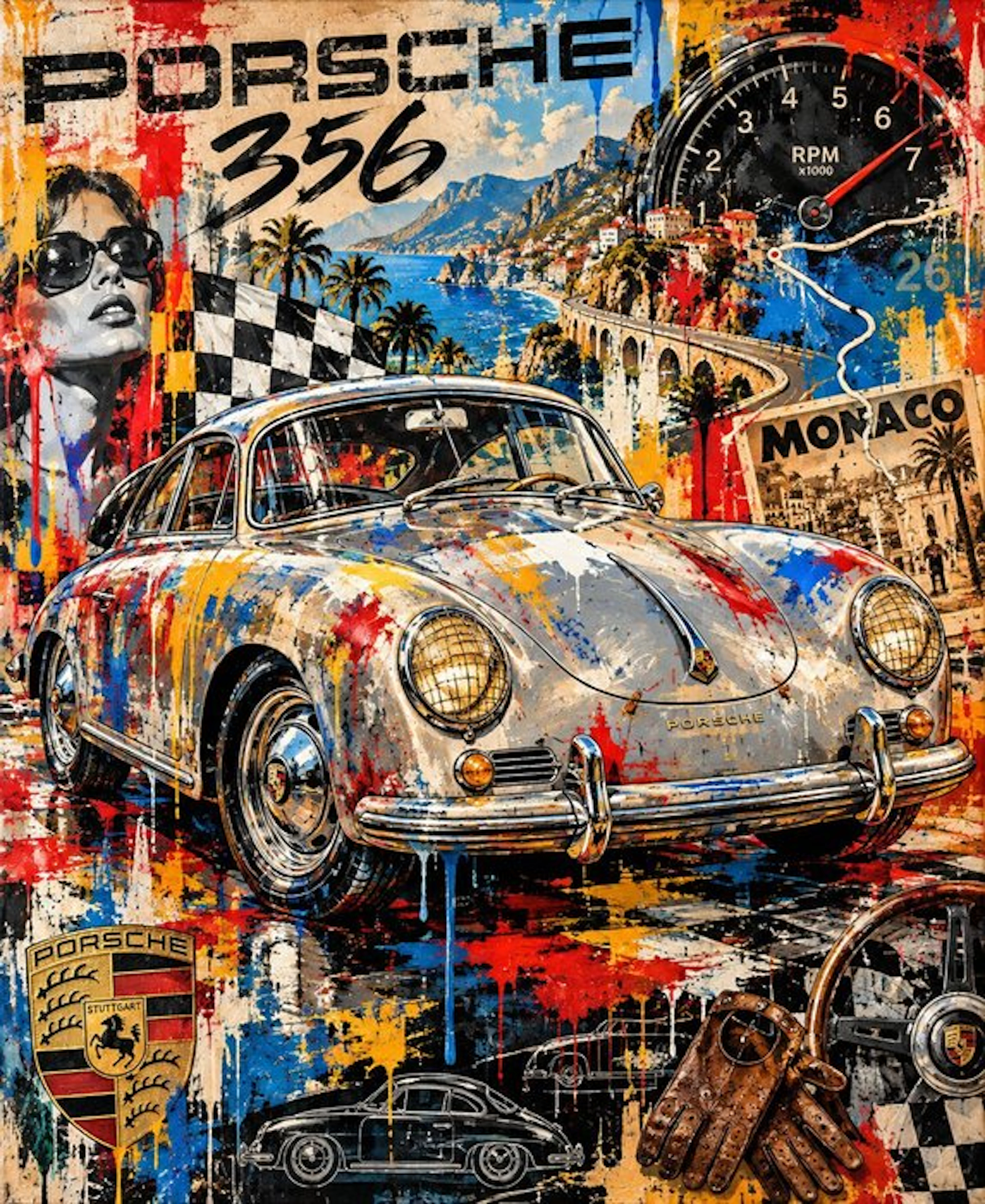 Print - Porsche - La Porsche 356 - Limited Edition -/30 - 2026